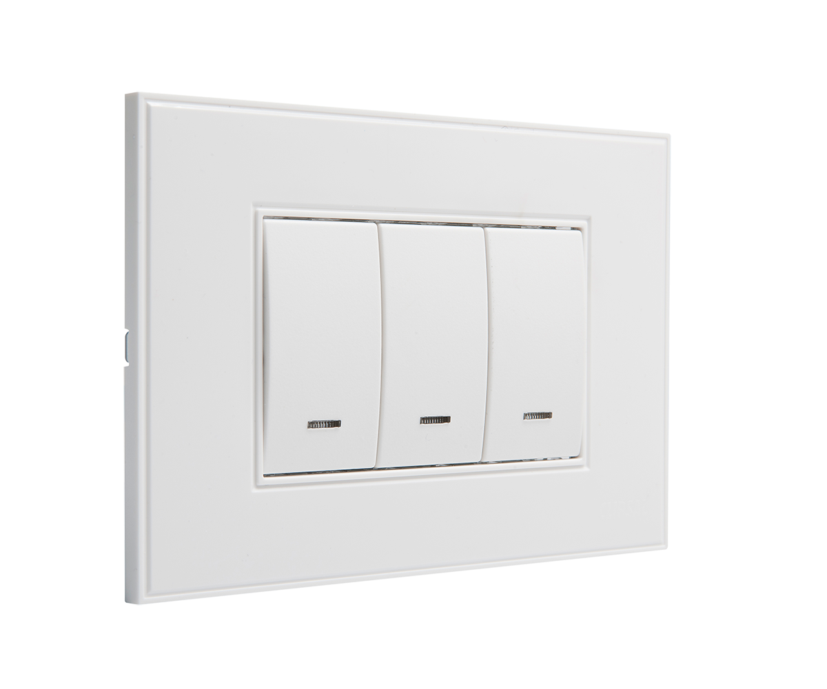 Triple Light Switch Panel PNG