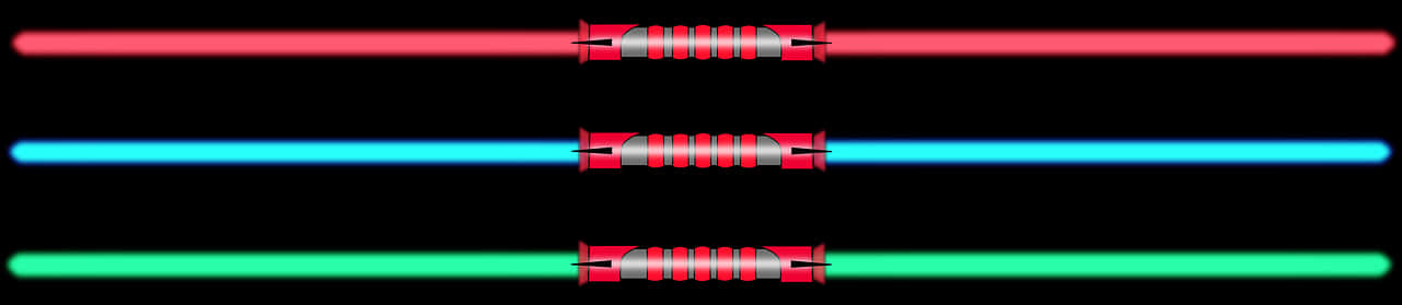Triple Lightsabers Color Variants PNG