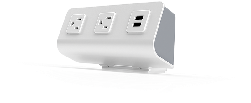 Triple Outlet Adapter White PNG