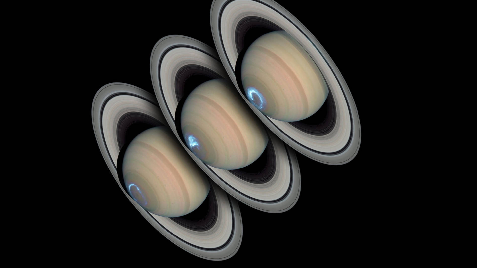 Triple Saturn 4k Background