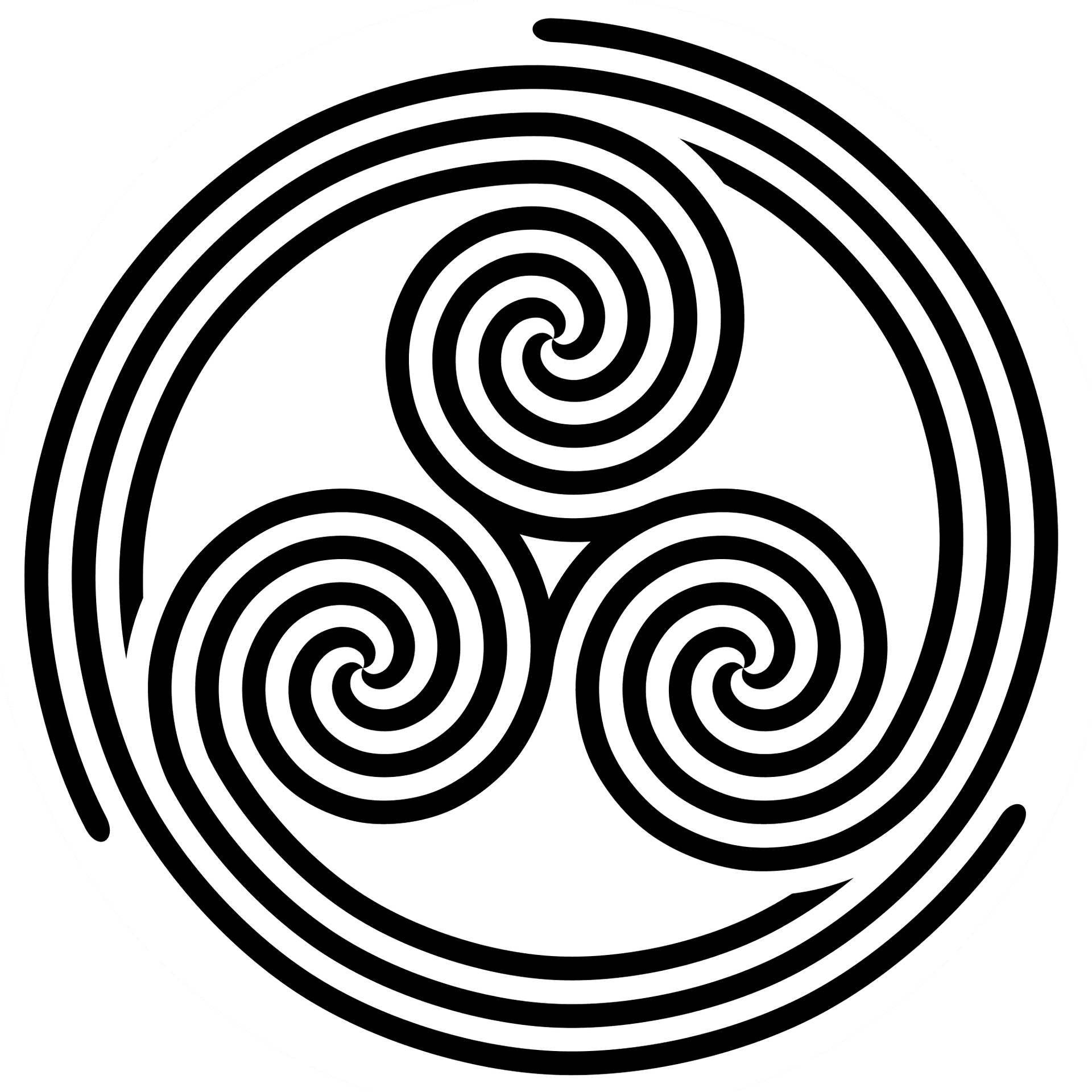 Triple Spiral Symbol Graphic PNG