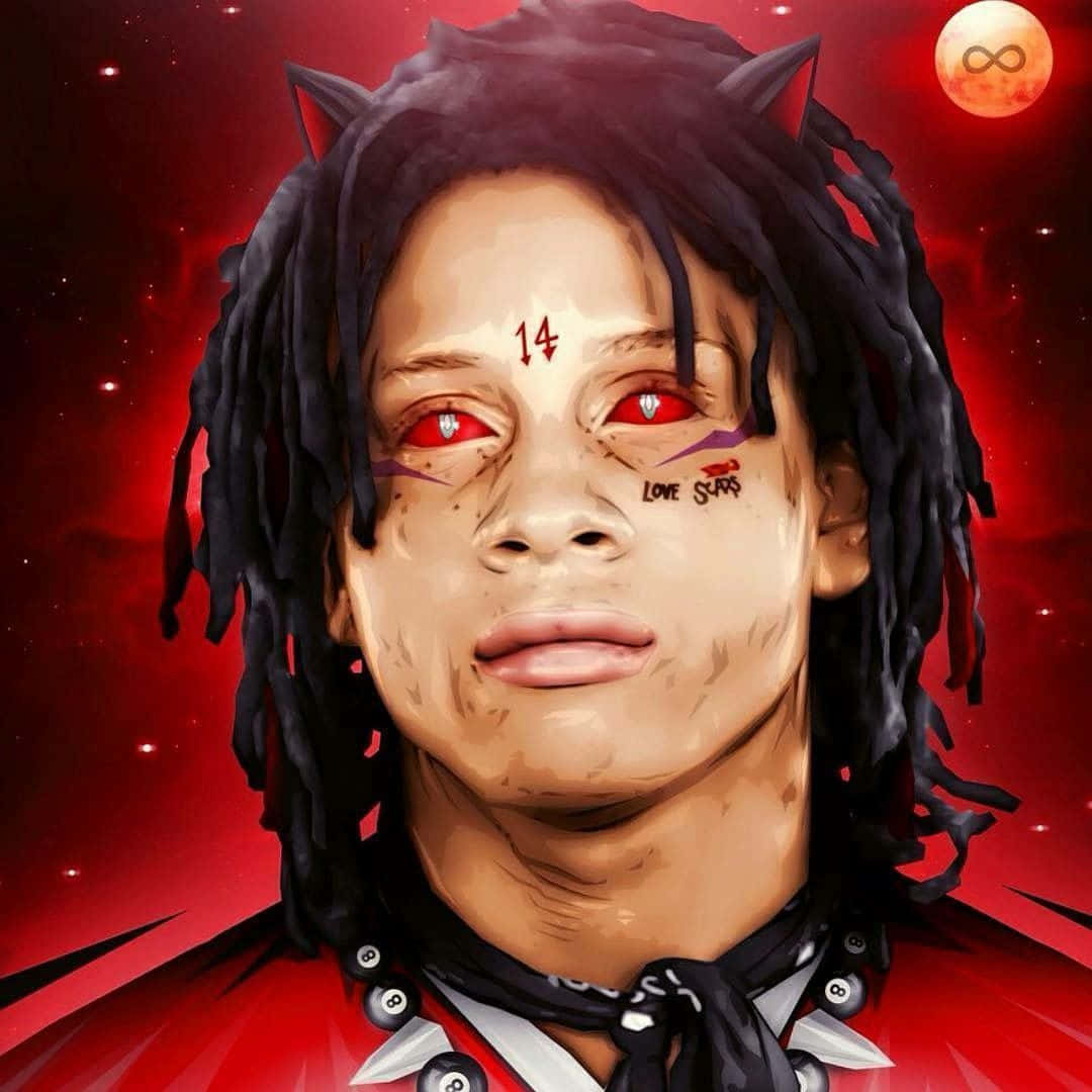 Trippie Redd striking a pose in a stylish outfit