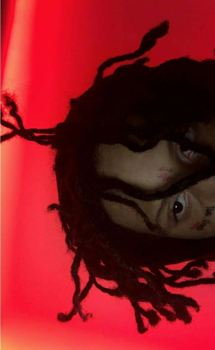 Trippie Redd immersed in vibrant colors