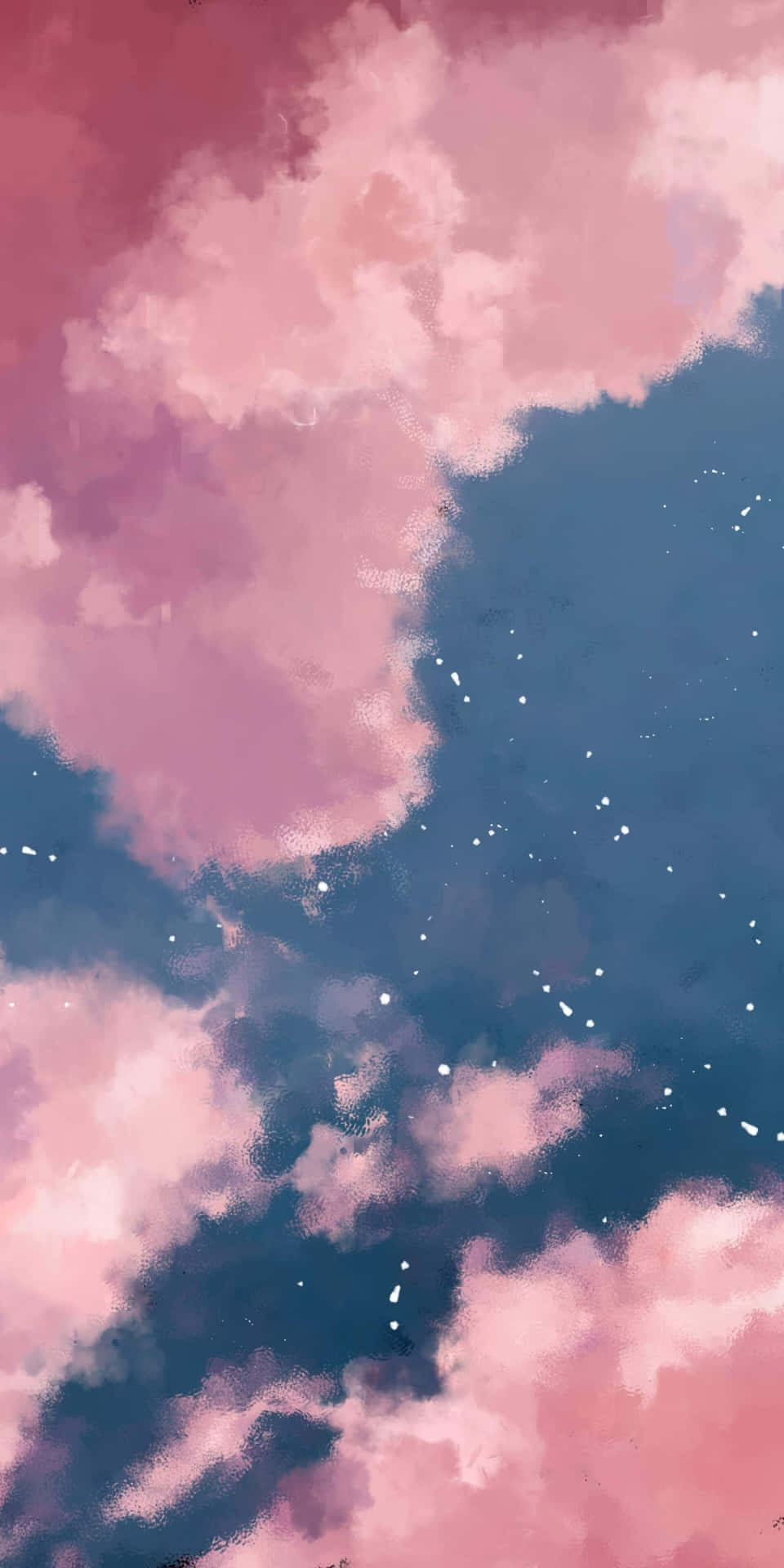Trippy Aesthetic Clouds Pastel Pink Wallpaper