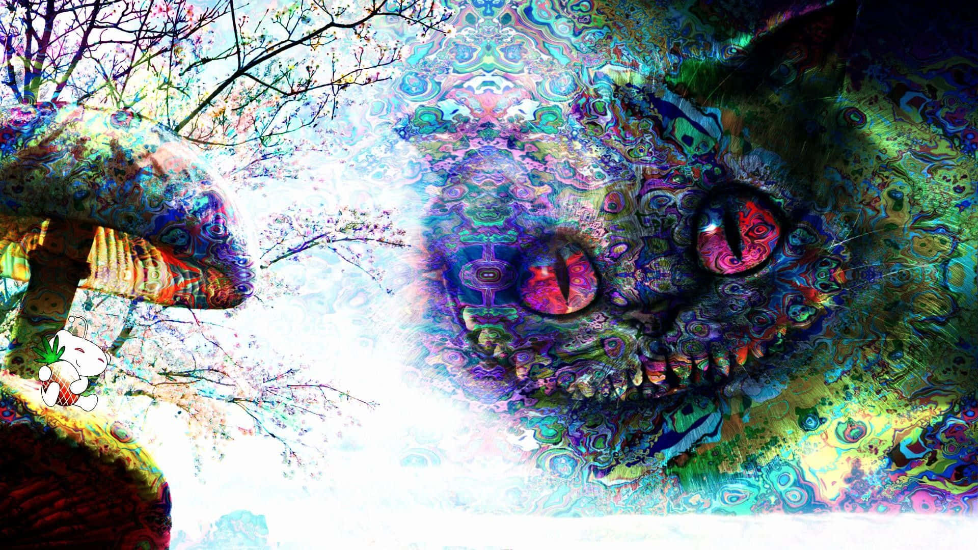 Mystical Psychedelic Jungle Adventure Wallpaper