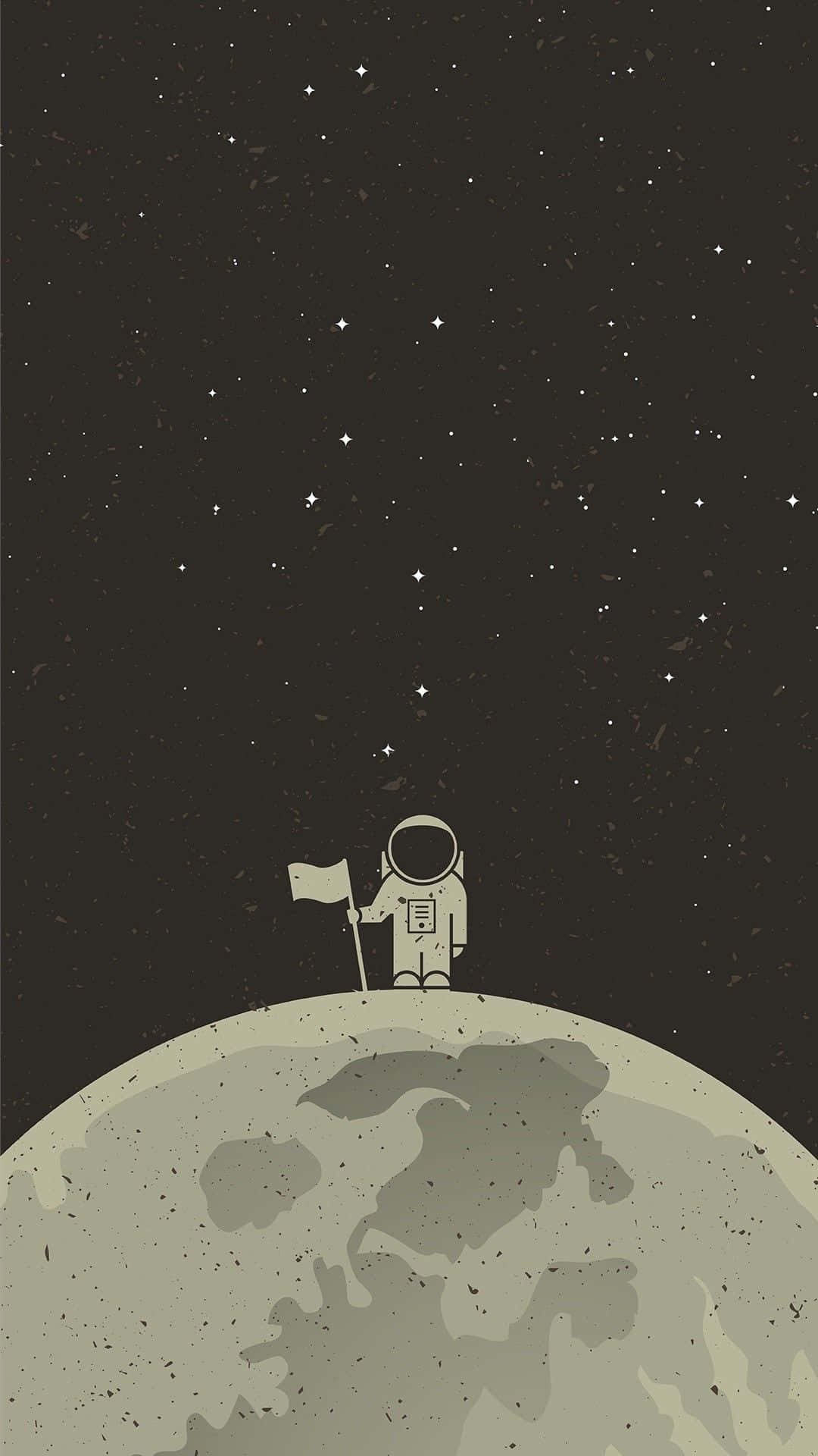 Trippy Astronaut In Space Minimalist Wallpaper