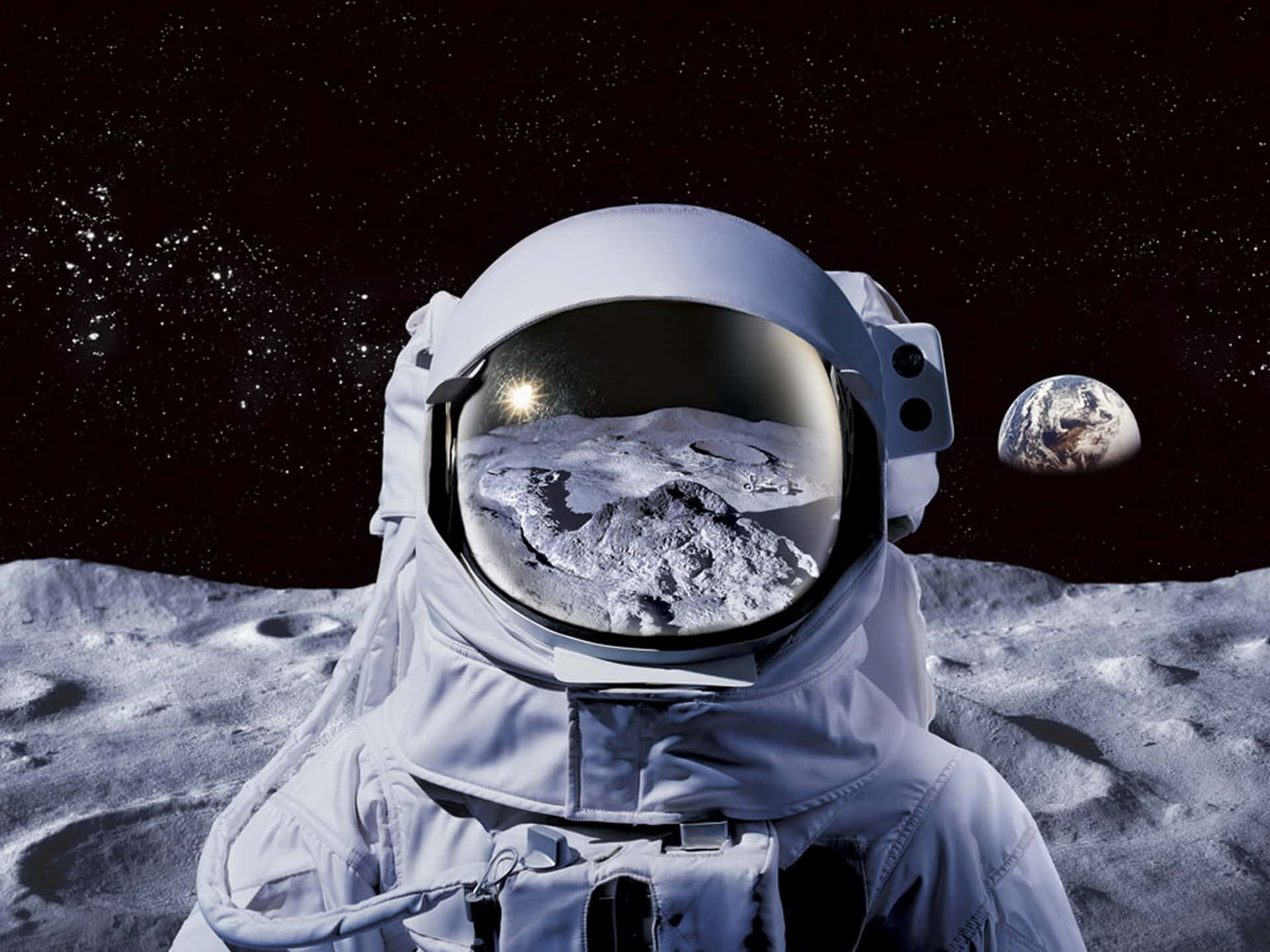 En Turret Astronaut Udforsker Det Ukendte Wallpaper