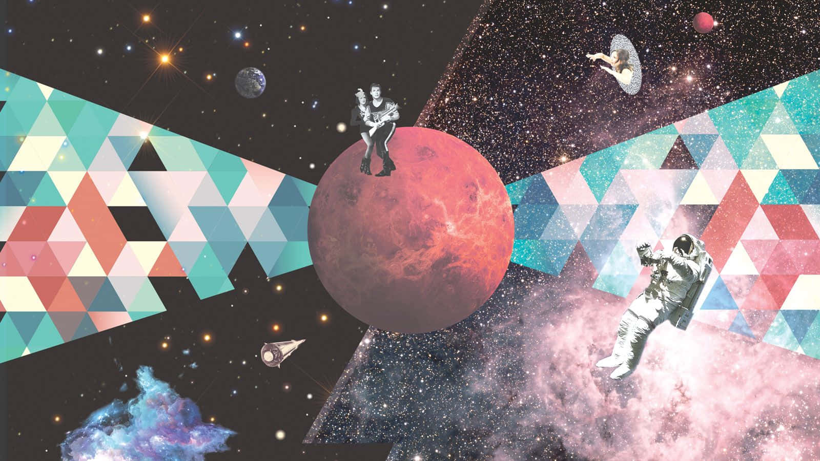 Wow! Is that a trippy astronaut in space? Wallpaper