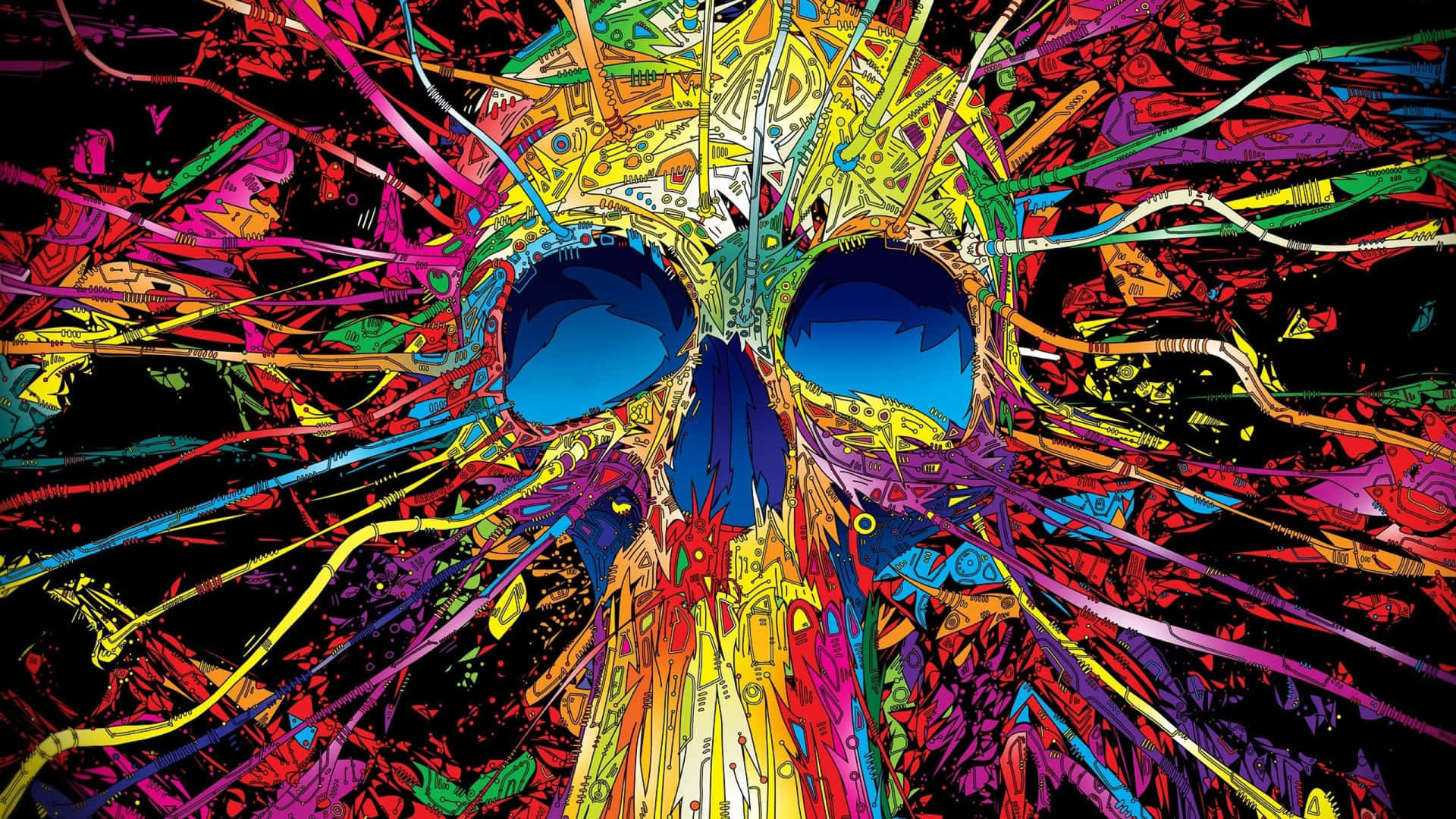 Alien Skull, art, desenho, fantasy, painting, HD wallpaper