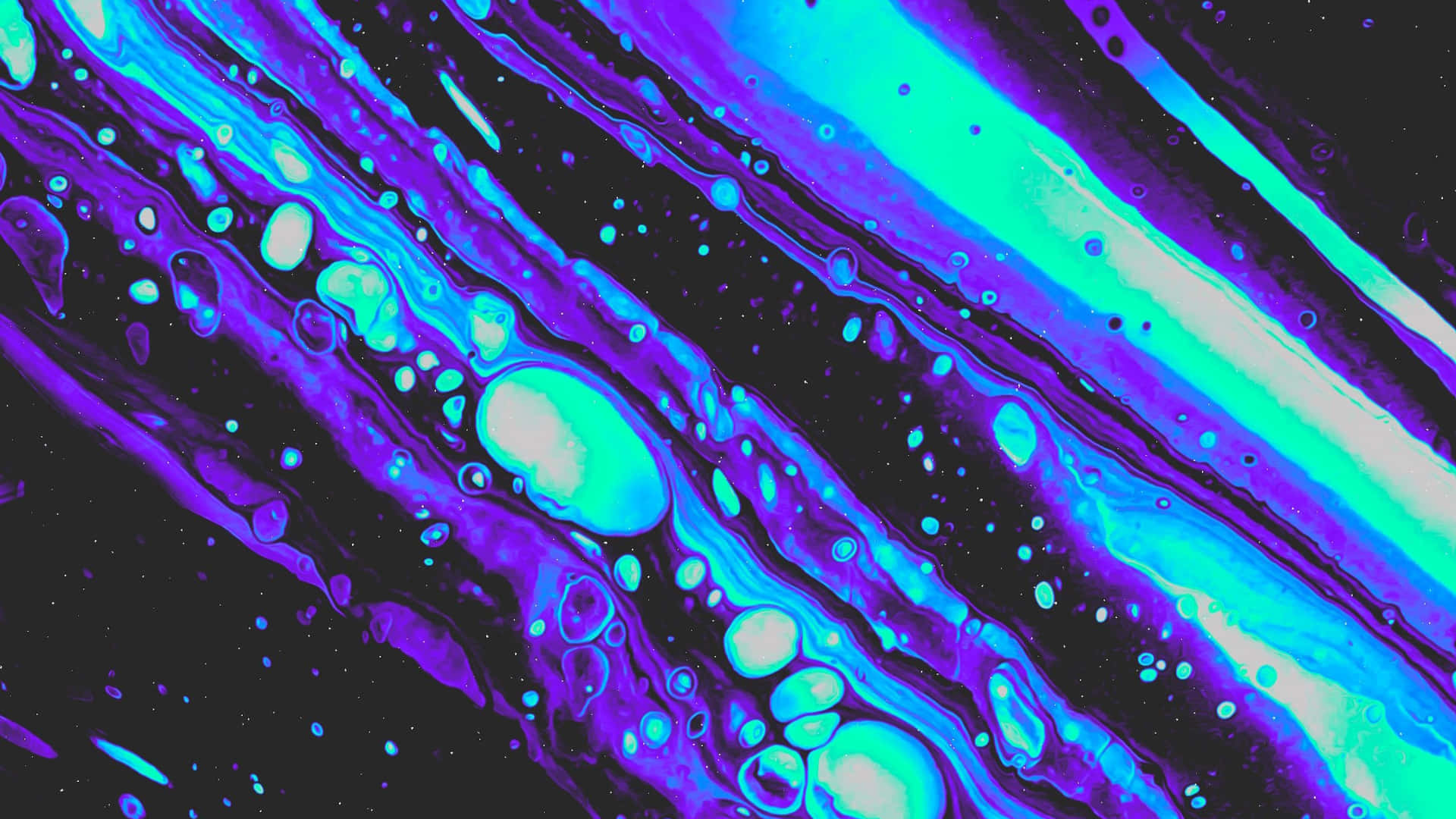 A Blue And Purple Liquid With Bubbles Wallpaper