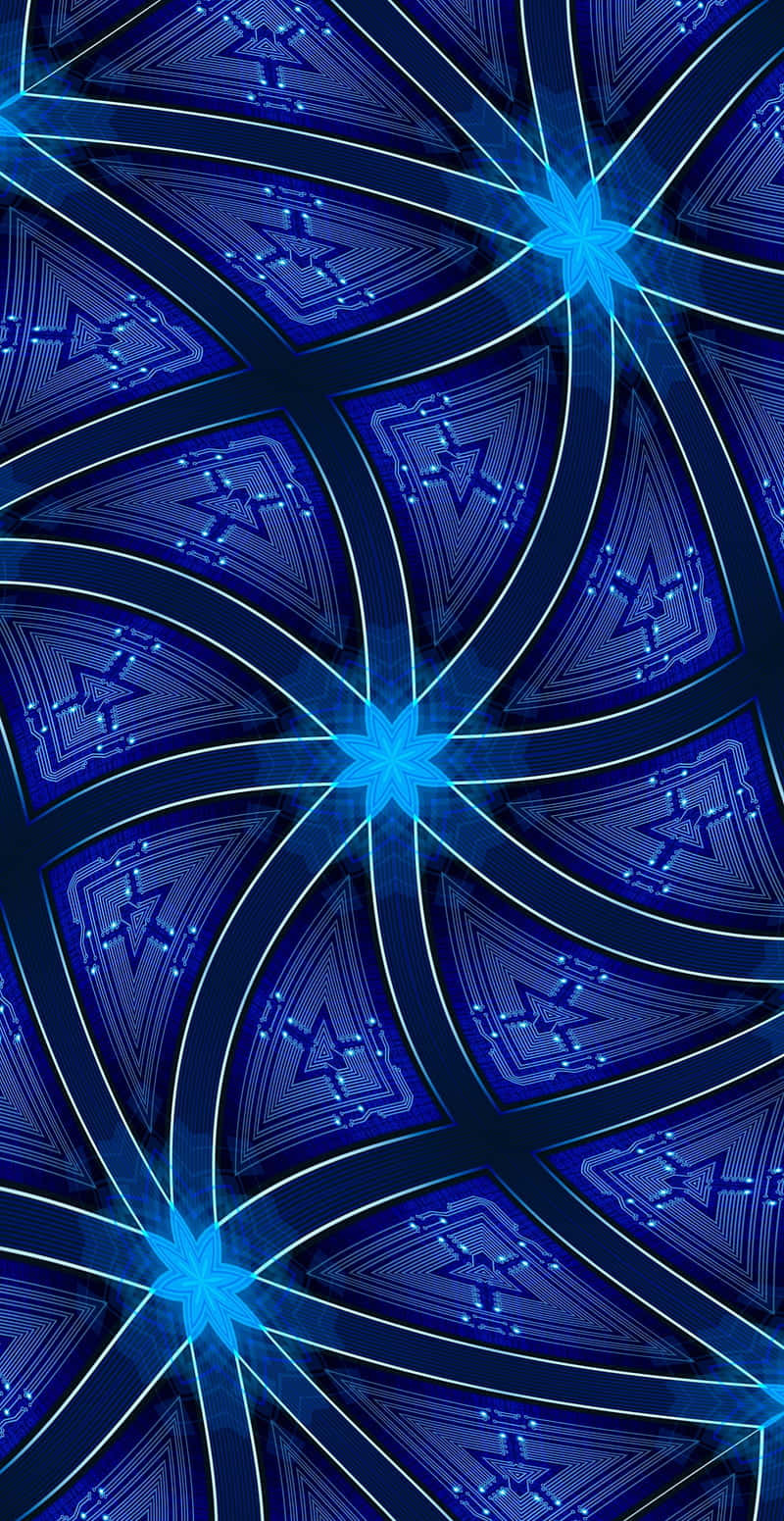 A Blue Abstract Pattern With Blue Lines Wallpaper