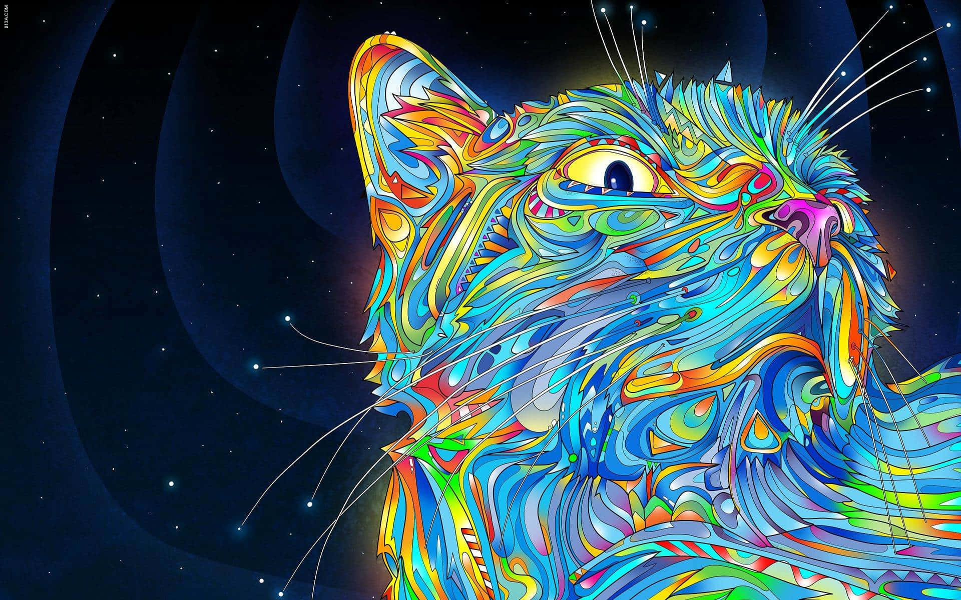 Enjoy the Wild and Trippy Blue! Wallpaper