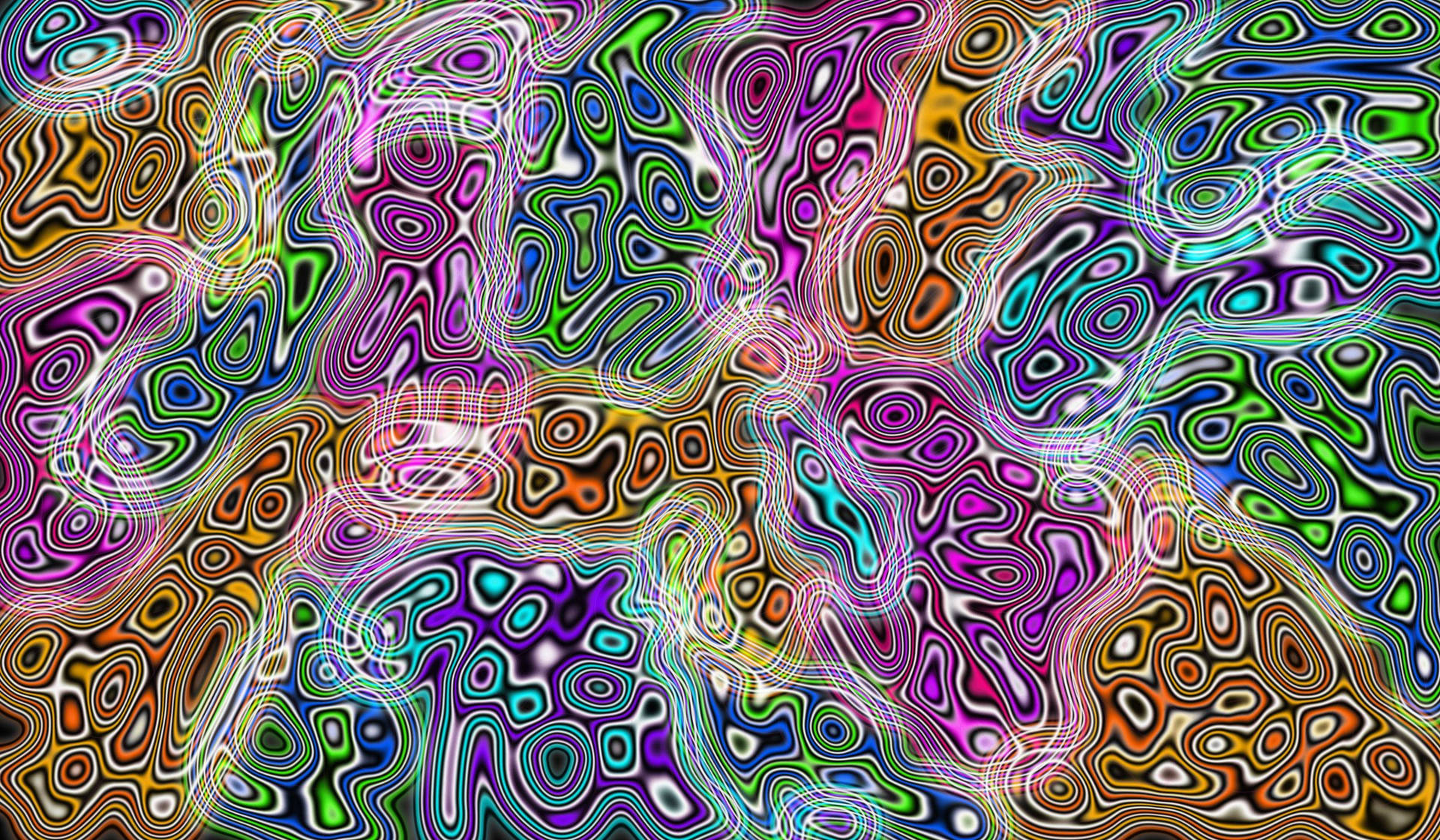 Trippy Colorful Germs Wallpaper