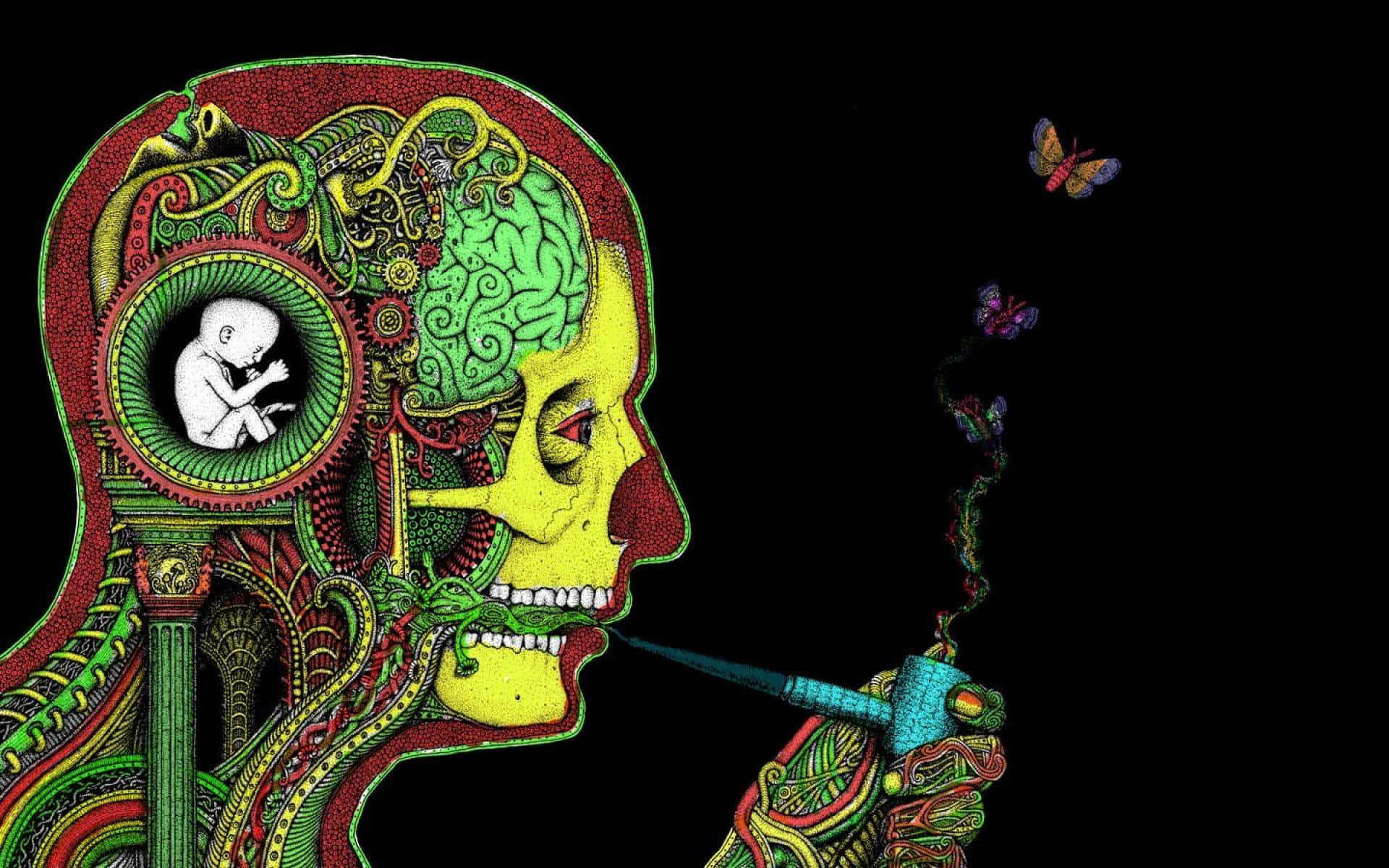Chill Out in a Colorful Trippy Desktop Wallpaper