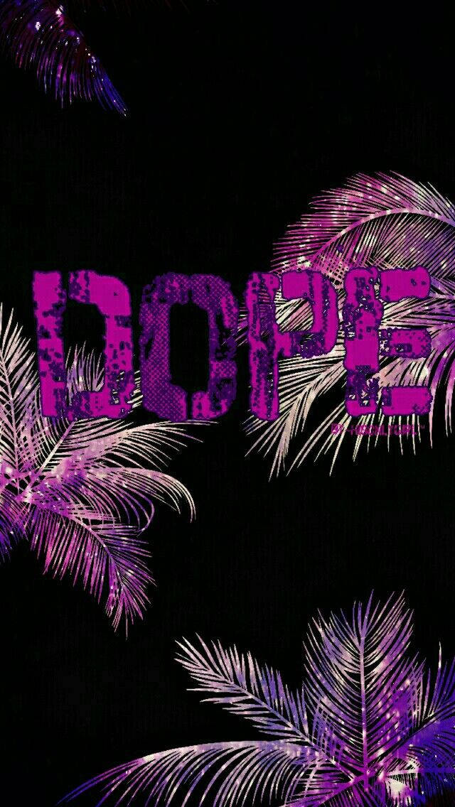 Trippy Dope Purple Palm Trees Wallpaper