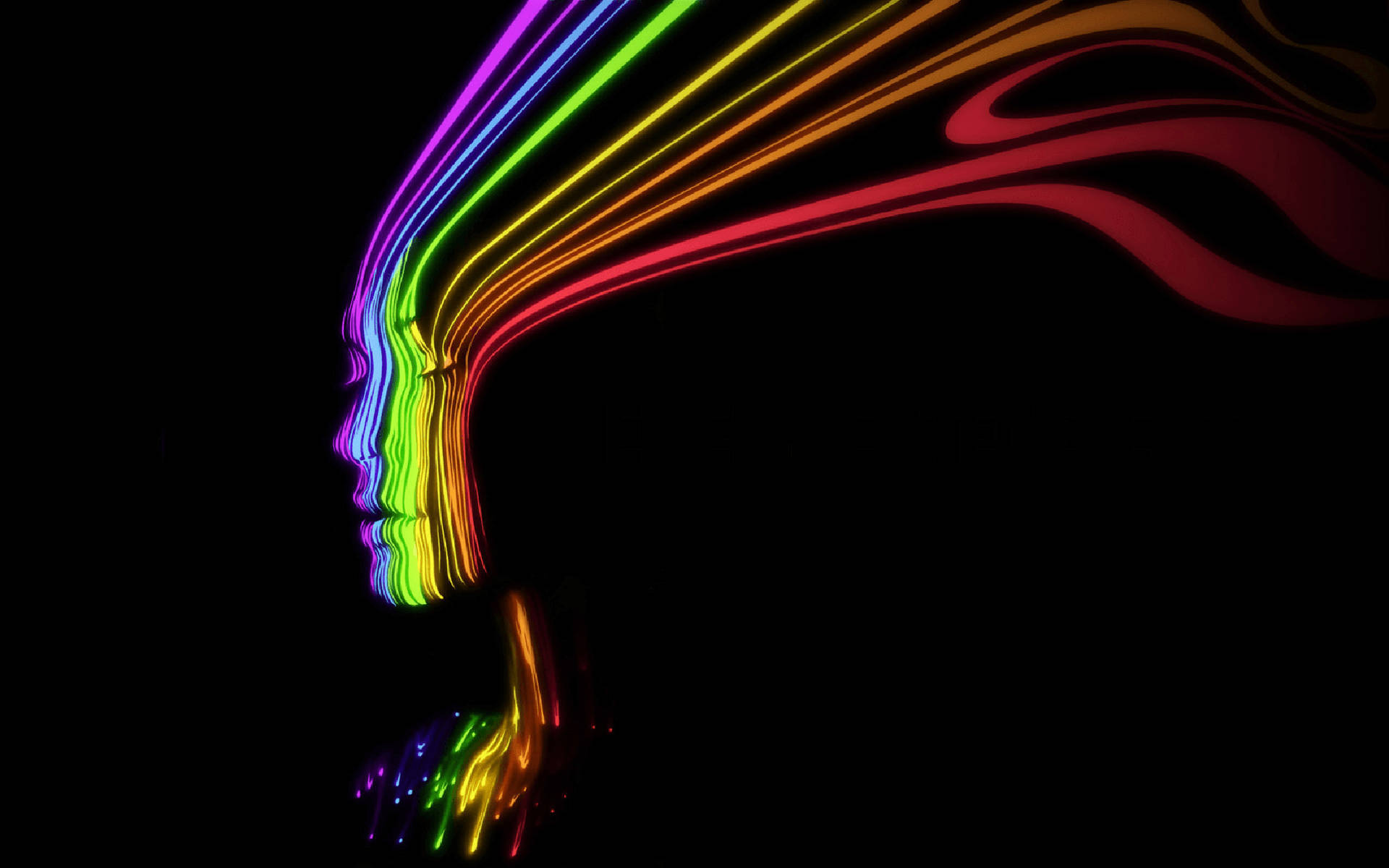 Rainbow Hair - Abstract Art Wallpaper