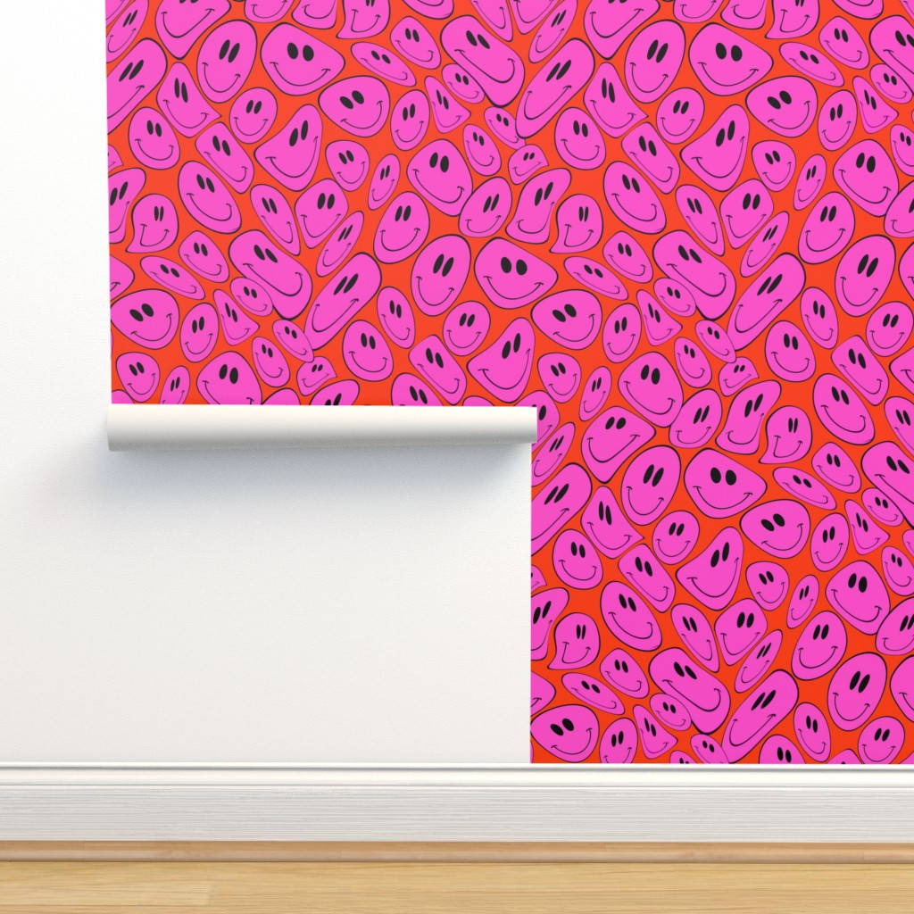 Trippy Face Pink Wallpaper Wallpaper