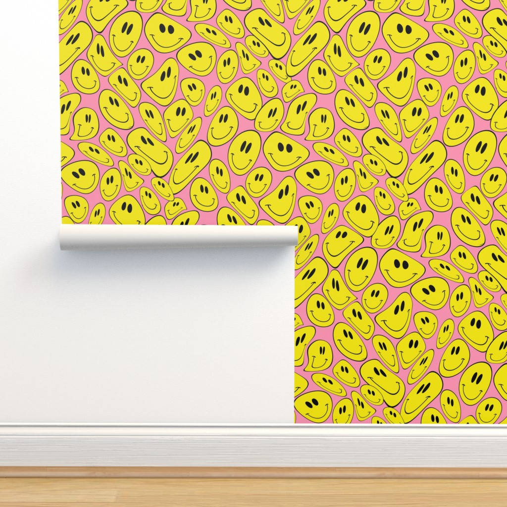 Trippy Face Yellow Wallpaper Wallpaper
