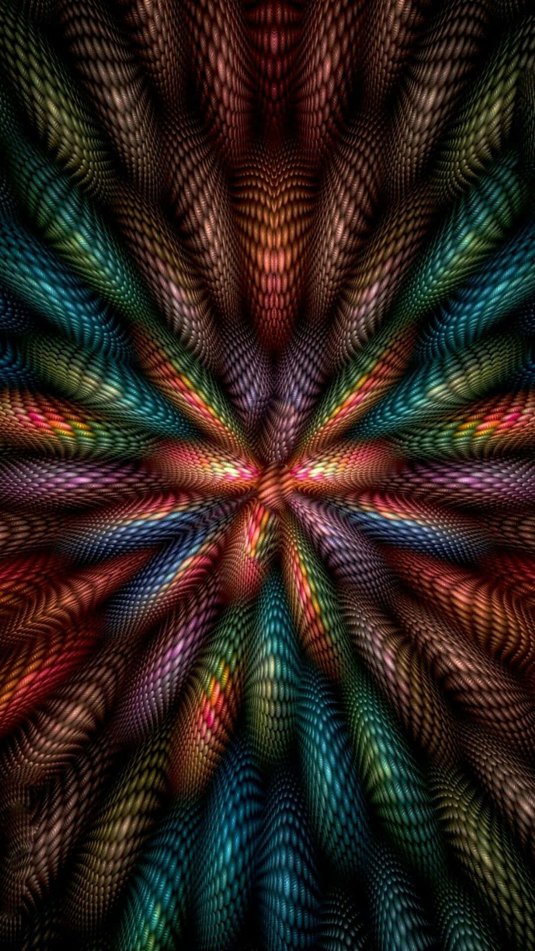 Mesmerizing Fractal Patterns in Vibrant Colors Wallpaper