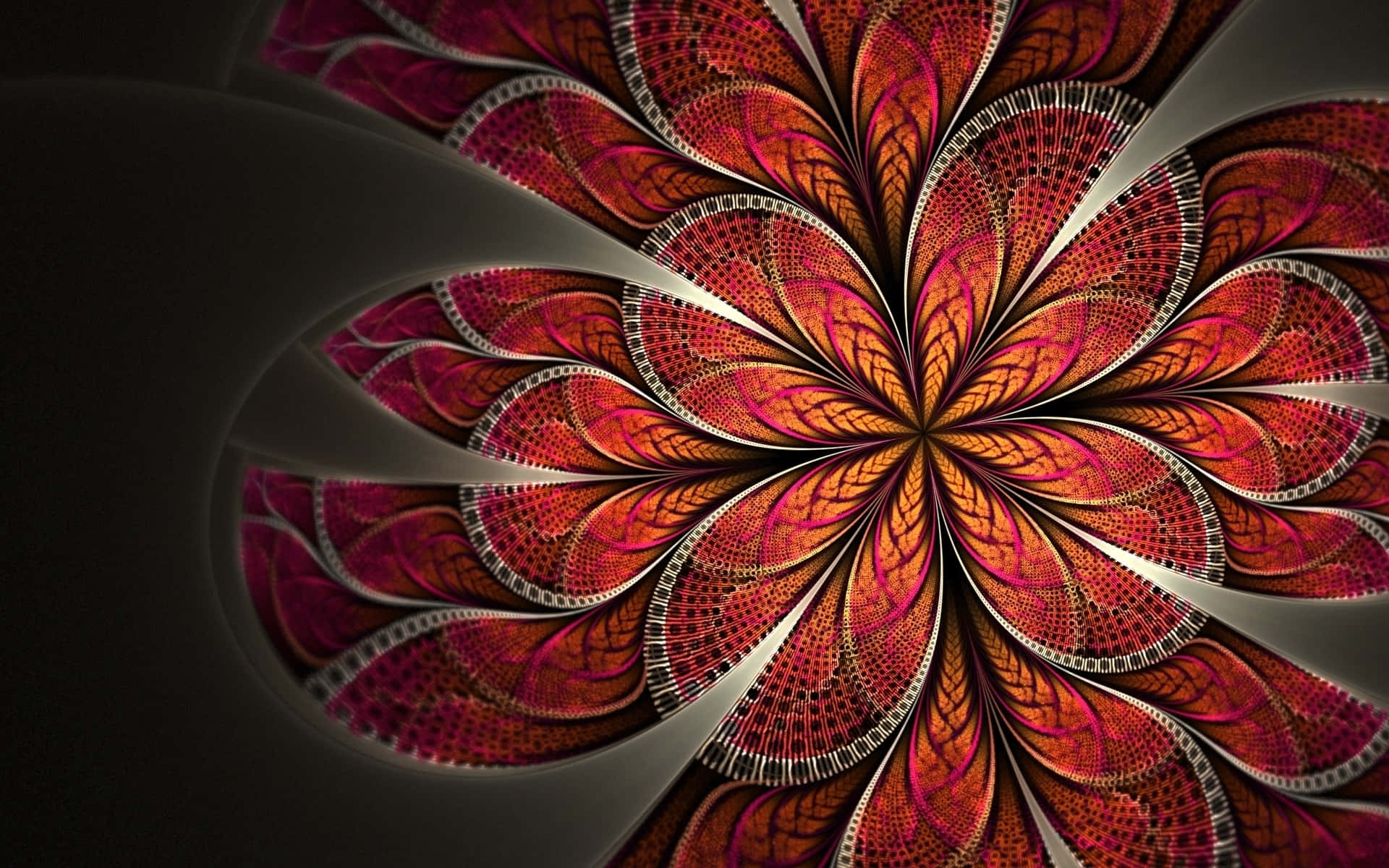 Captivating Spiral Fractal Design Wallpaper