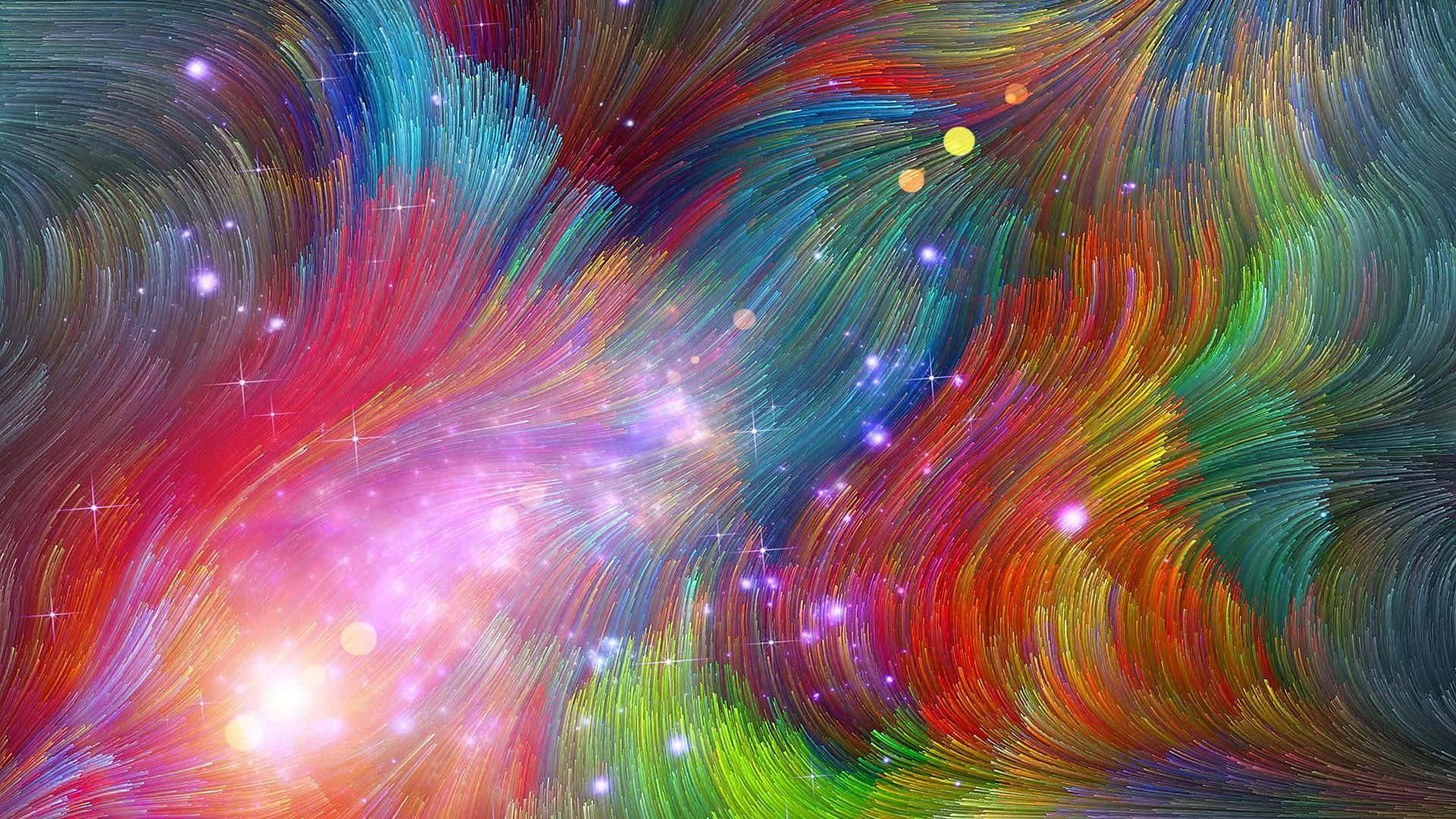 Udforskdet Smukke Trippy Galaxy. Wallpaper