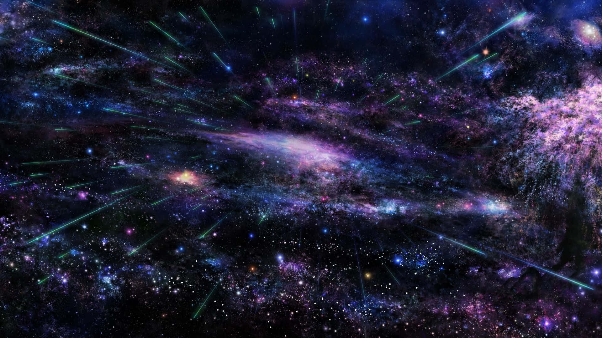Trippy Galaxy With Purple Stars Wallpaper