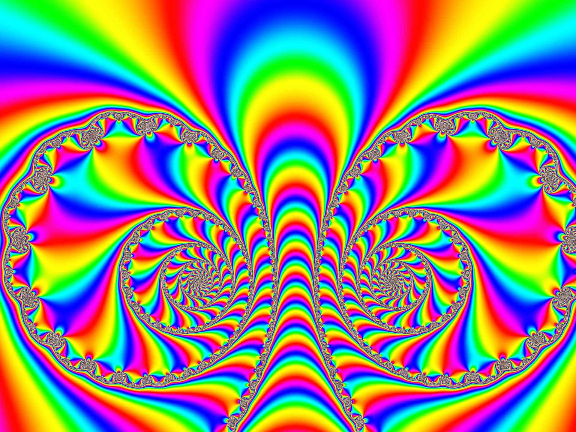 Trippy Interaktive Rainbow Spiraler Wallpaper