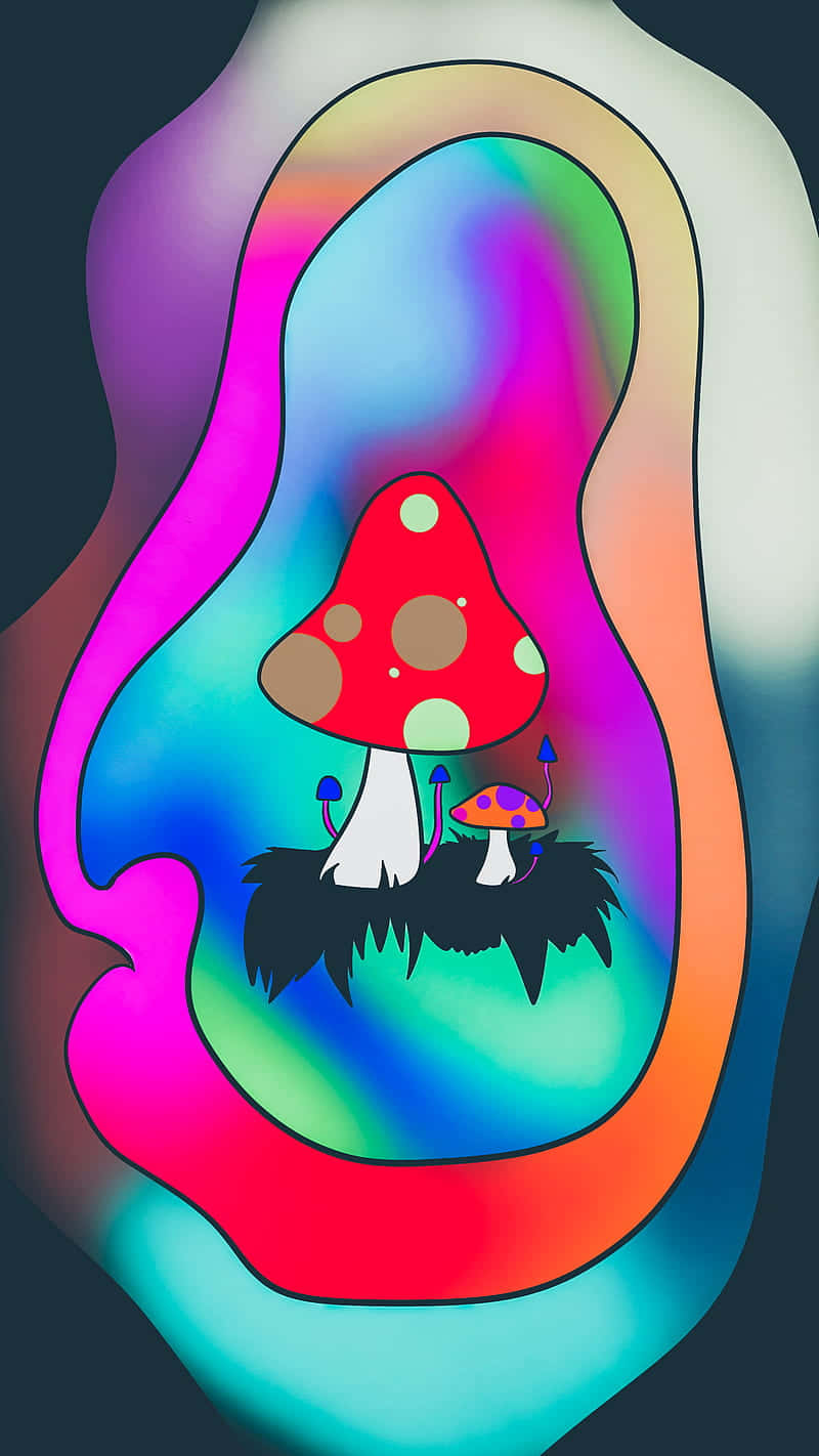 Psychedelic Mushroom" Wallpaper