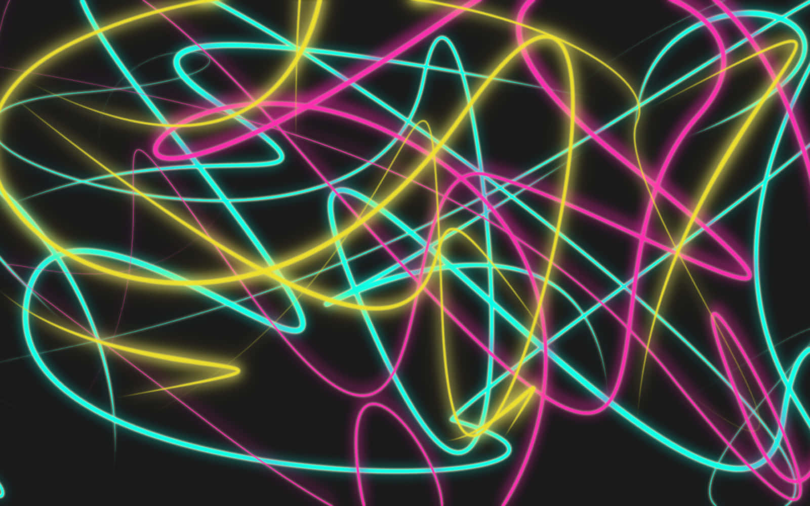 Vibrant Trippy Neon Lights in the Darkness Wallpaper