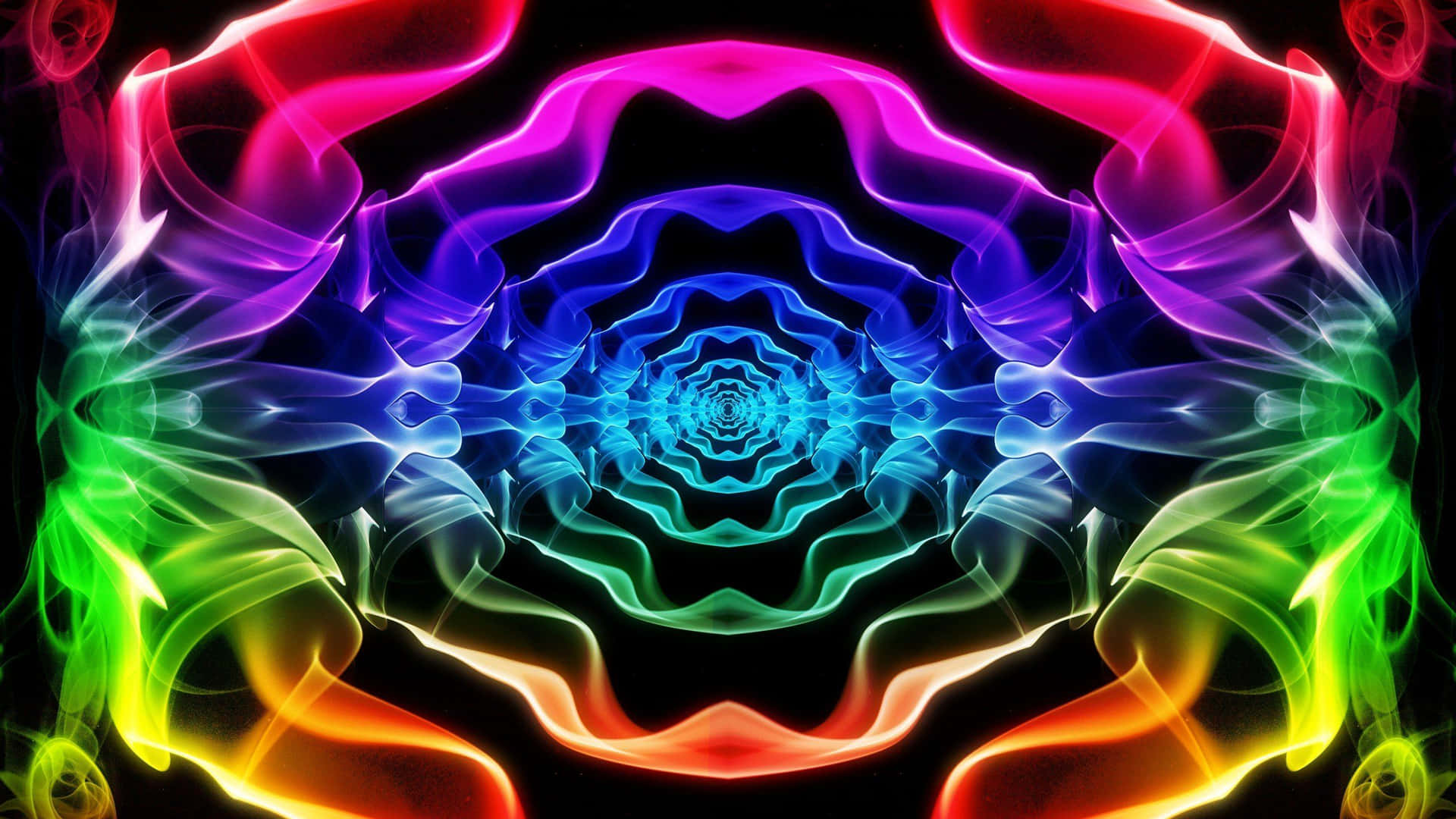Vibrant and Hypnotic Trippy Neon Lights Wallpaper Wallpaper