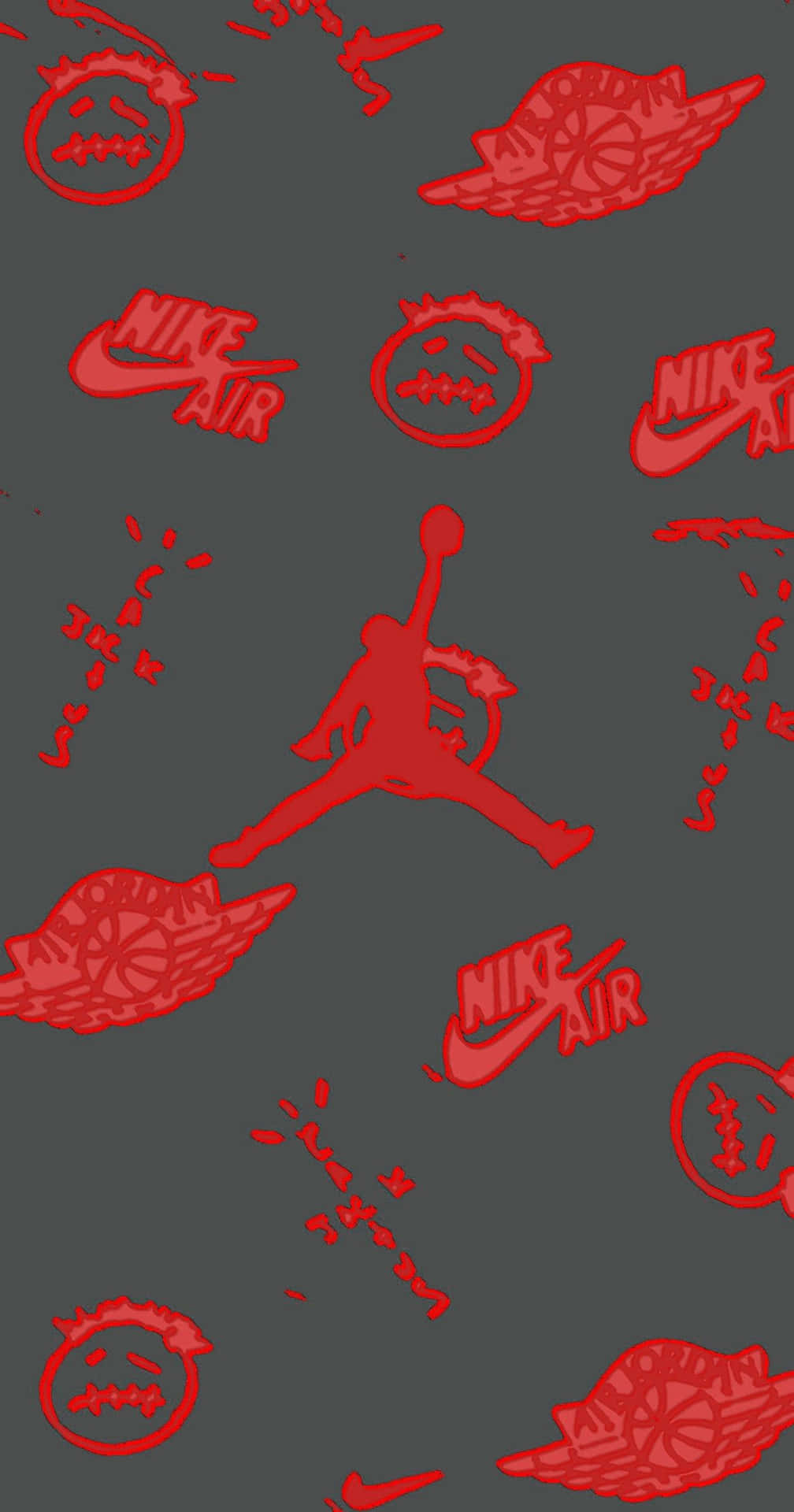 Trippy Nike Jumpman Pattern Wallpaper