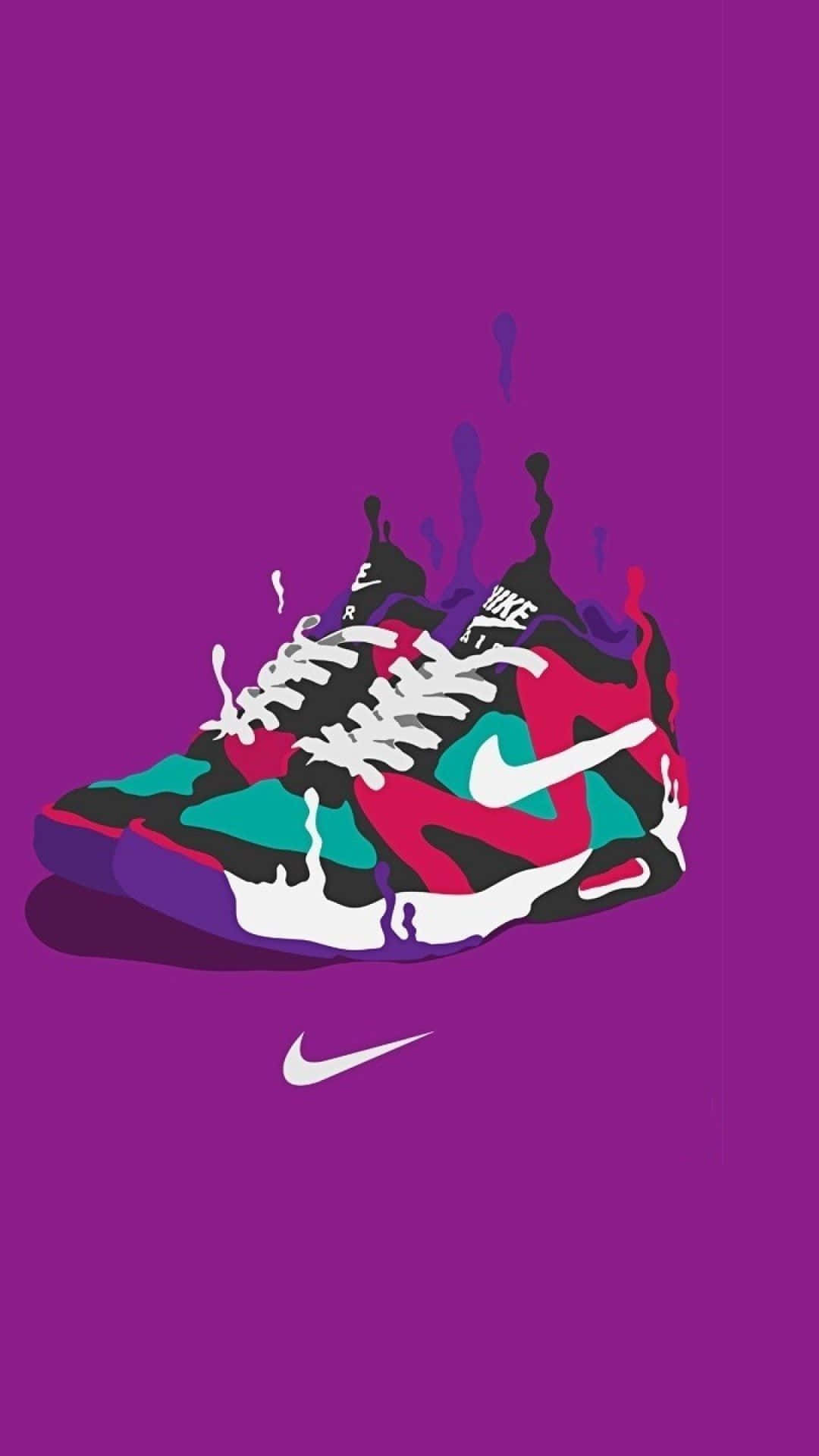 Trippy Nike Sneaker Art Wallpaper