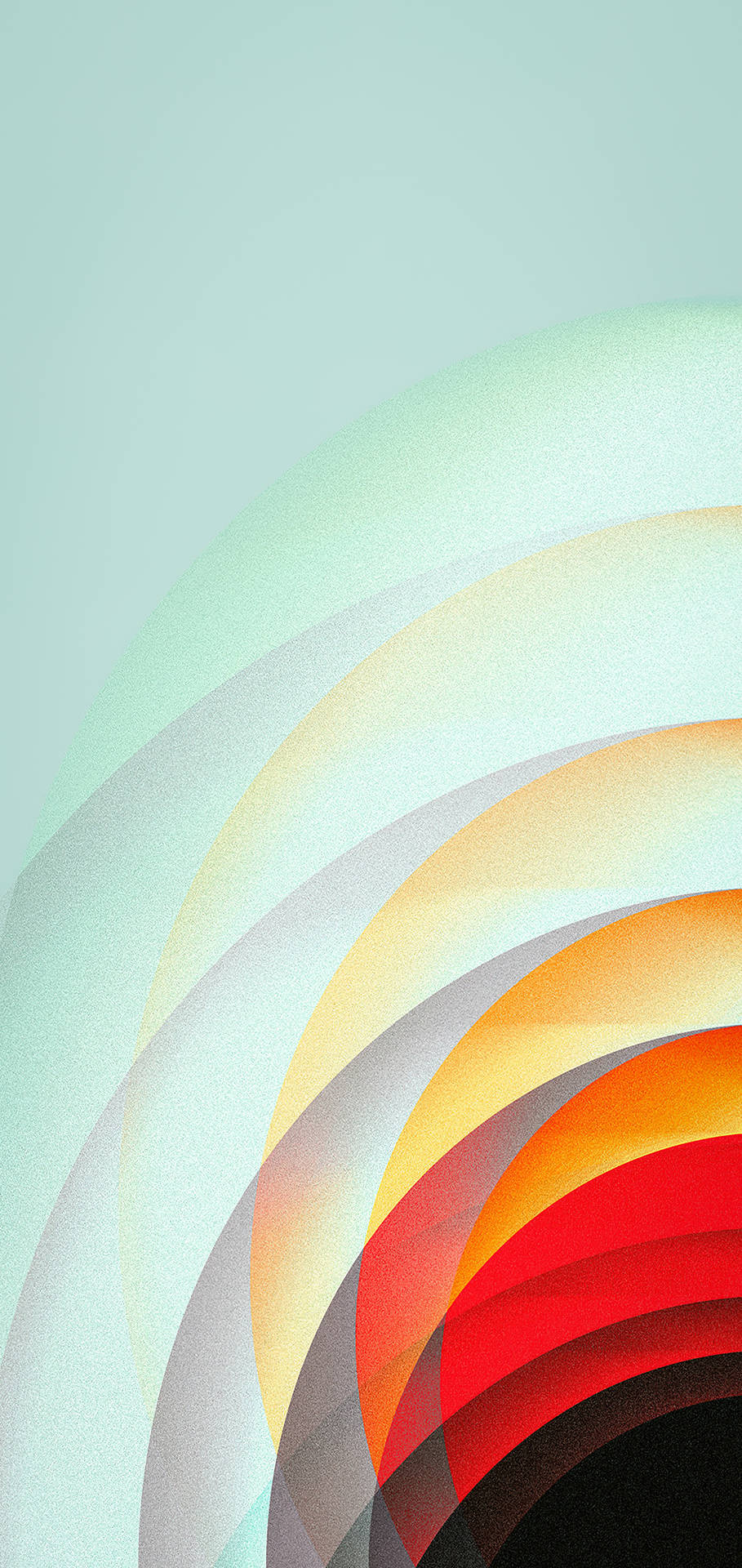 Trippy Orange Circle Waves Wallpaper