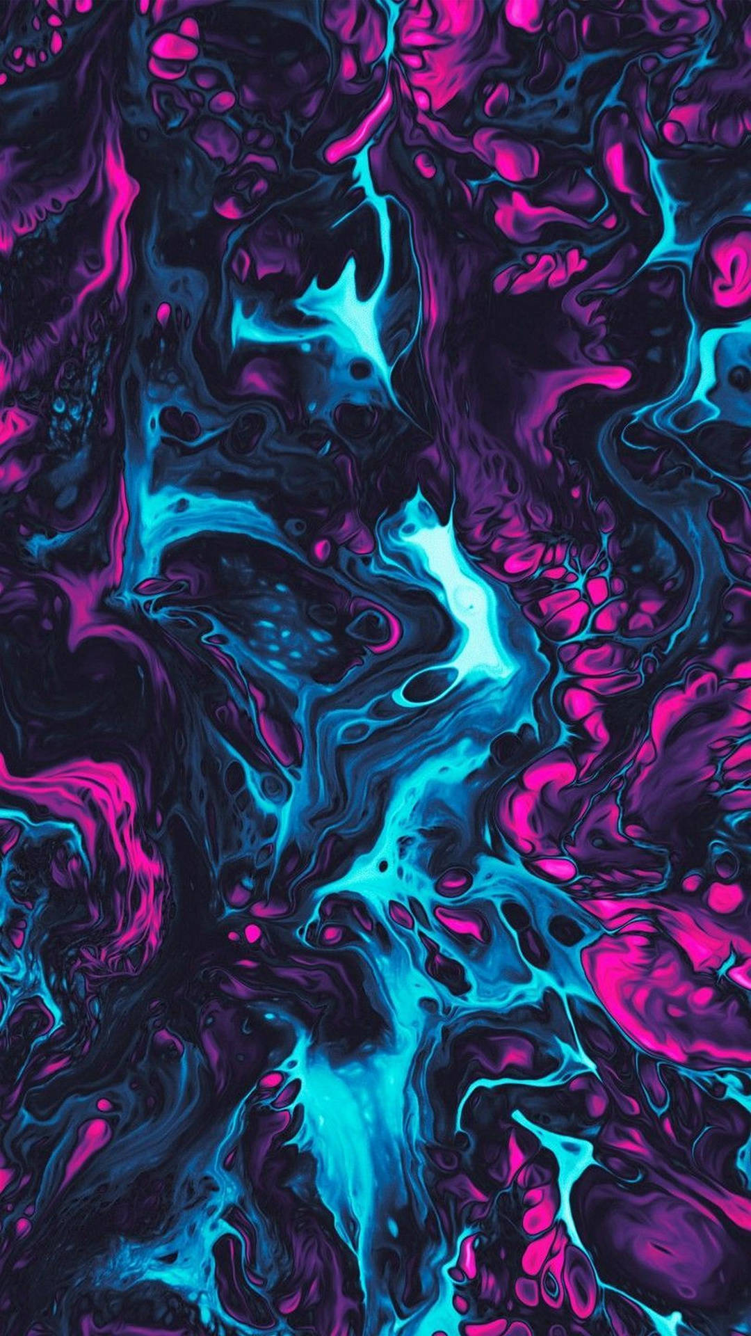 A Blue And Purple Liquid On A Black Background Wallpaper