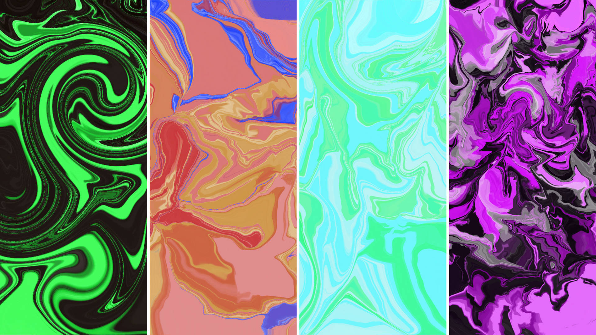 A Set Of Colorful Marble Backgrounds Wallpaper