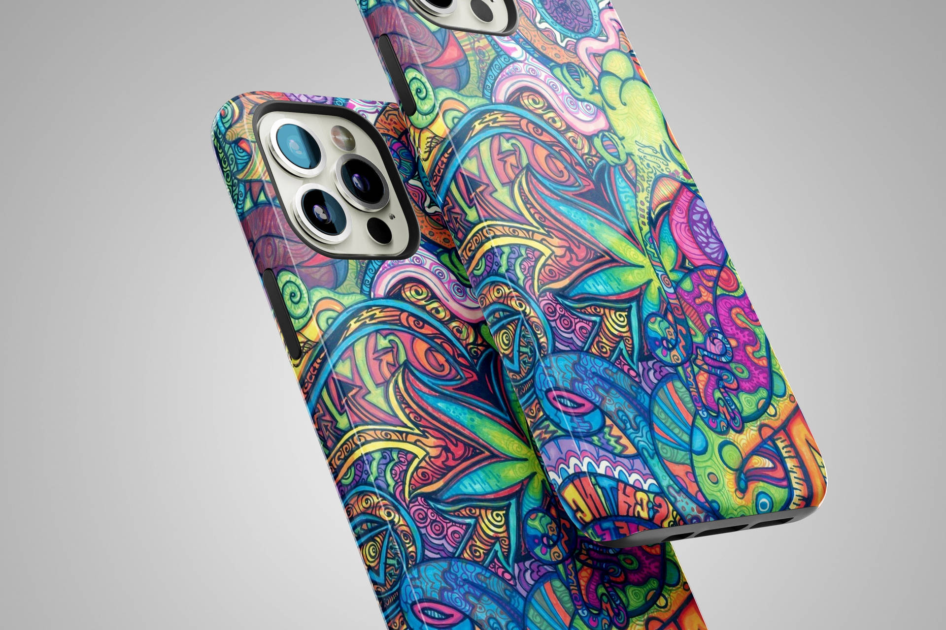 A Colorful Case With A Psychedelic Design Wallpaper