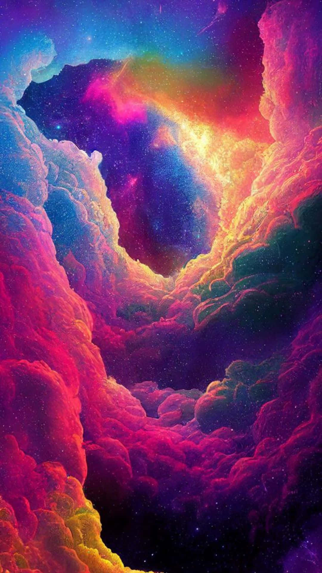 Otherworldly Skies - A Colorful Trippy Sky Adventure Wallpaper