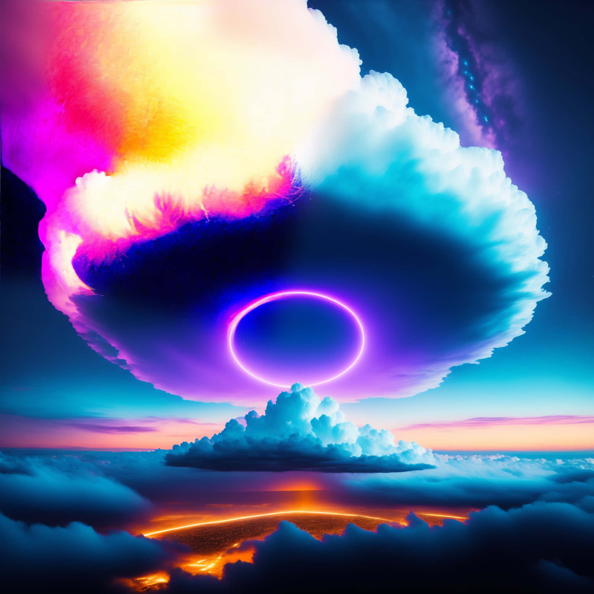 Trippy Sky 5120 X 5120 Wallpaper Wallpaper