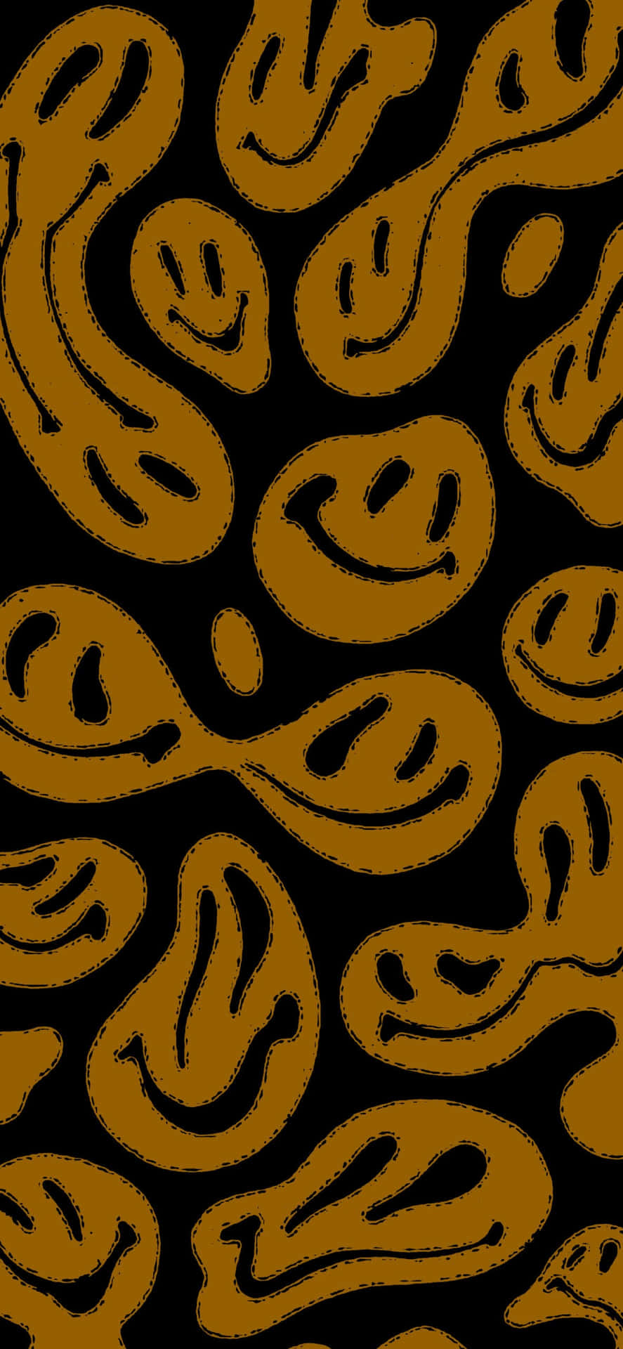 Trippy_ Smiley_ Face_ Pattern_i Phone_ Background Wallpaper
