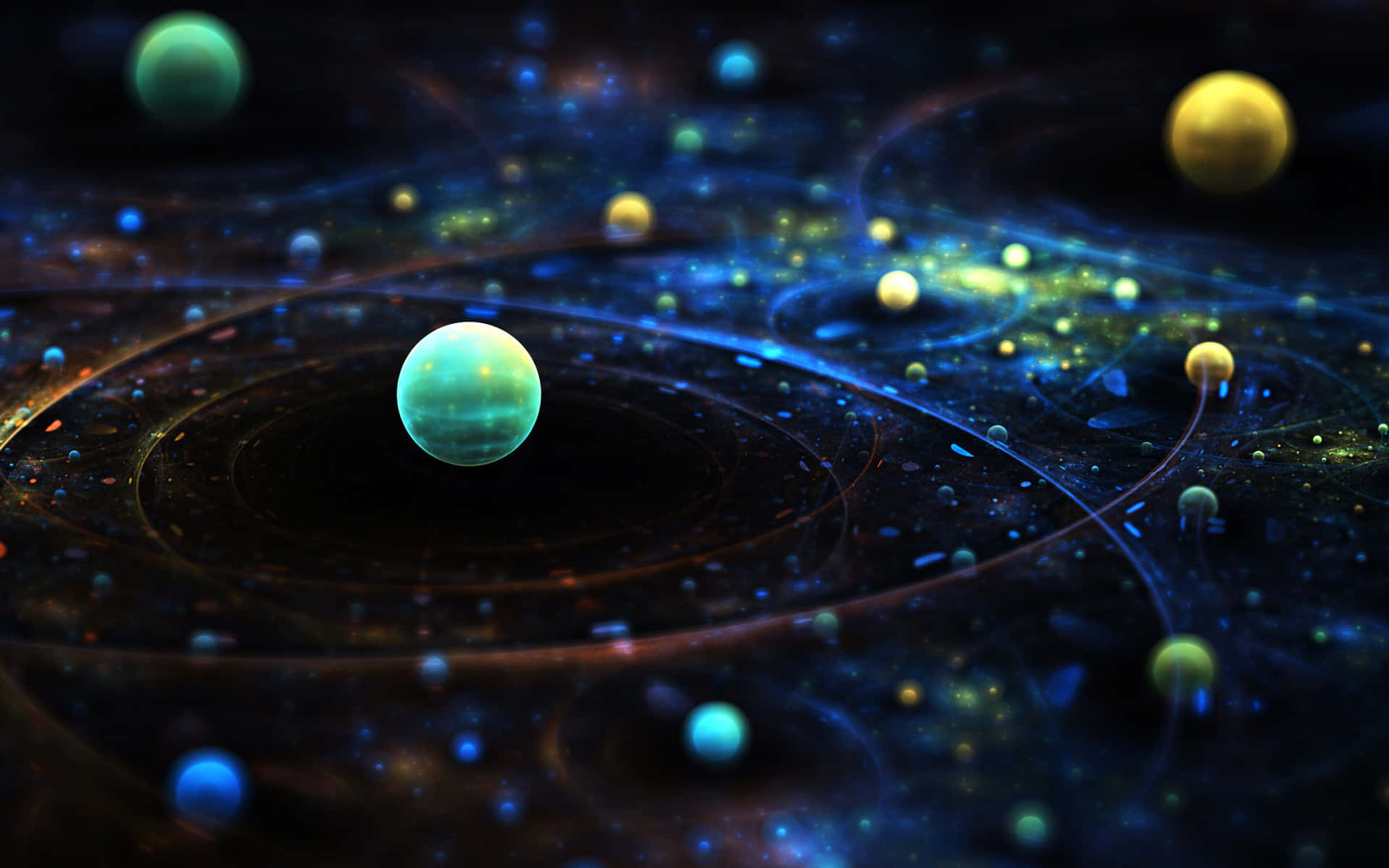 Mysterious Journey Through Trippy Space Wallpaper