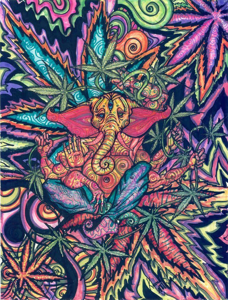 Feel the colors of your consciousness with Trippy Stoner Wallpaper