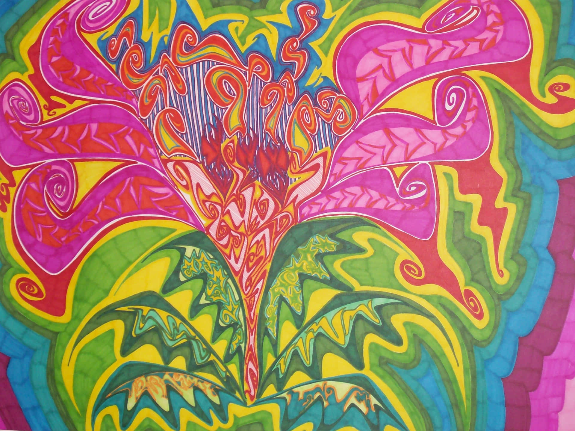 'Mist dig selv i din egen psychedeliske paradis' Wallpaper