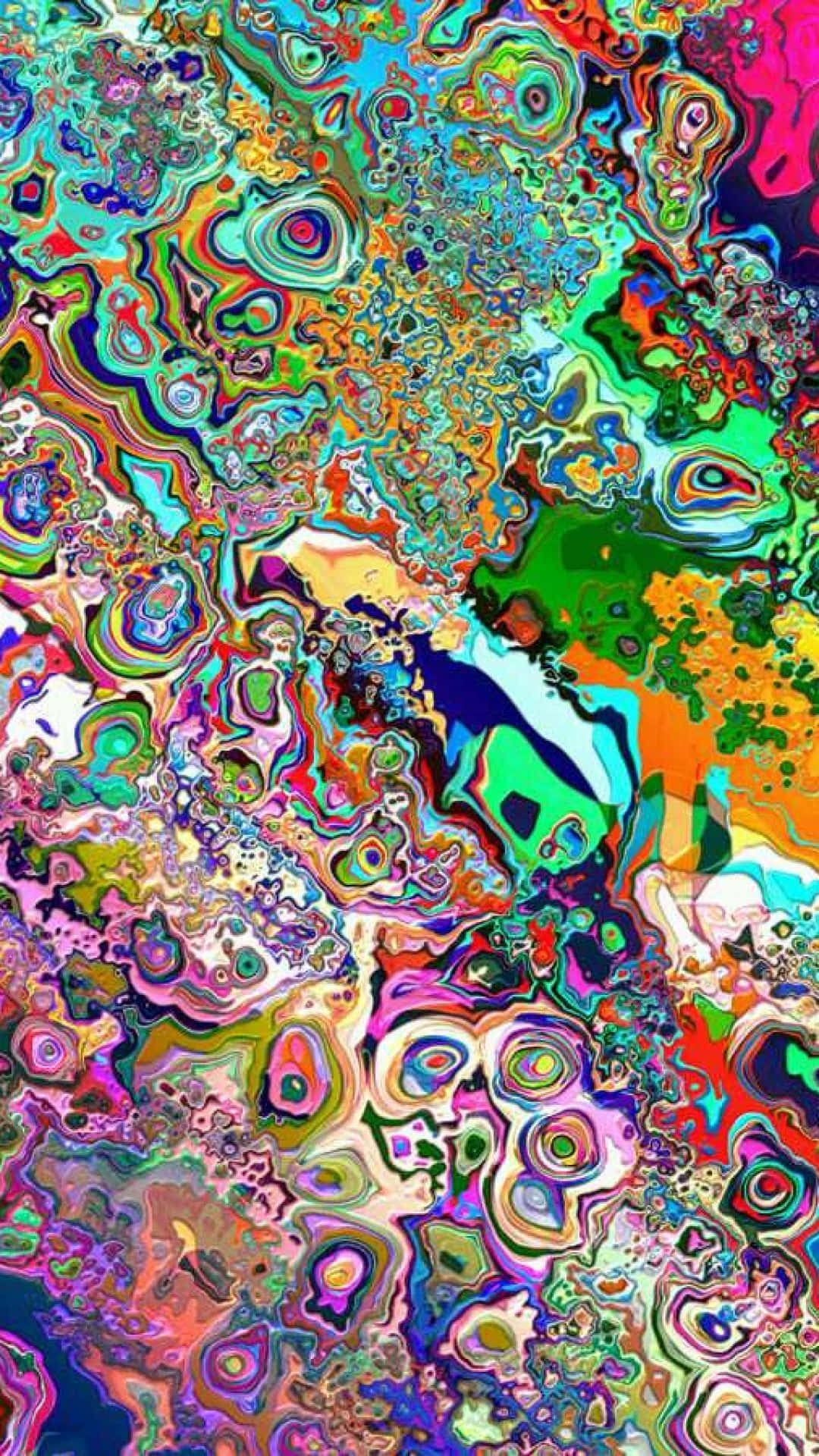 "A colorful and mesmerizing digital artwork from the artist Trippy Stoner" Wallpaper