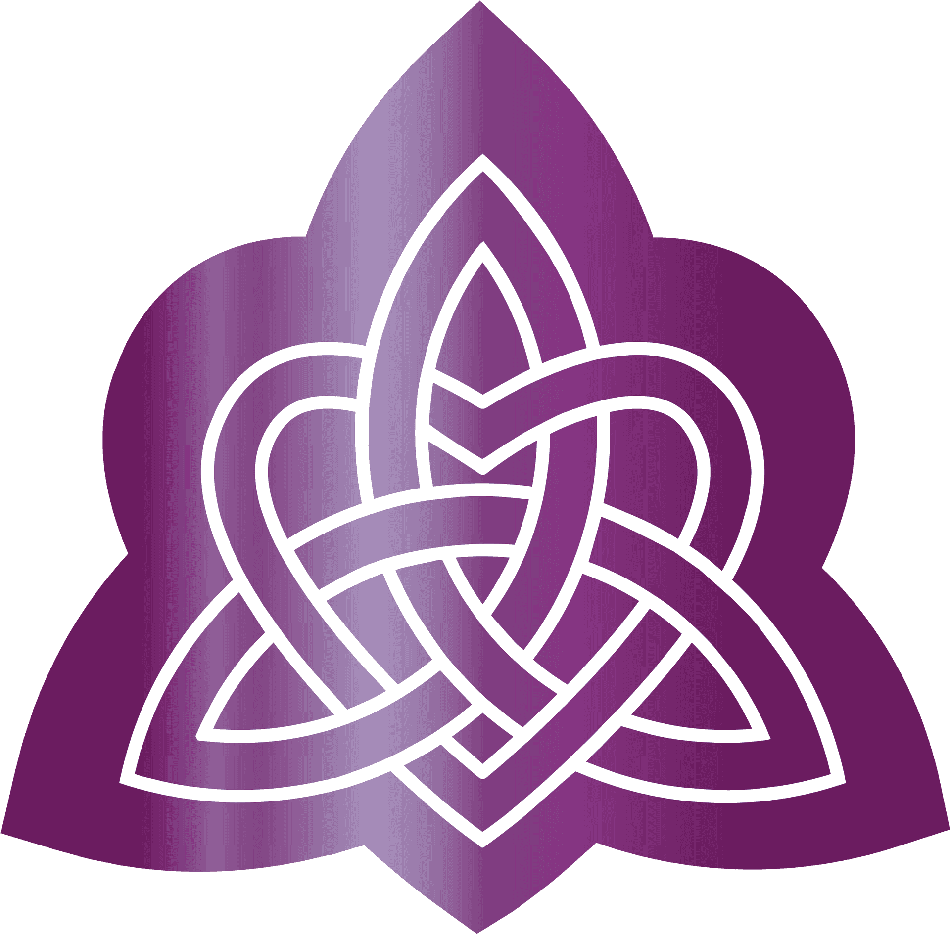 Triquetra Symbol Purple Background.png PNG