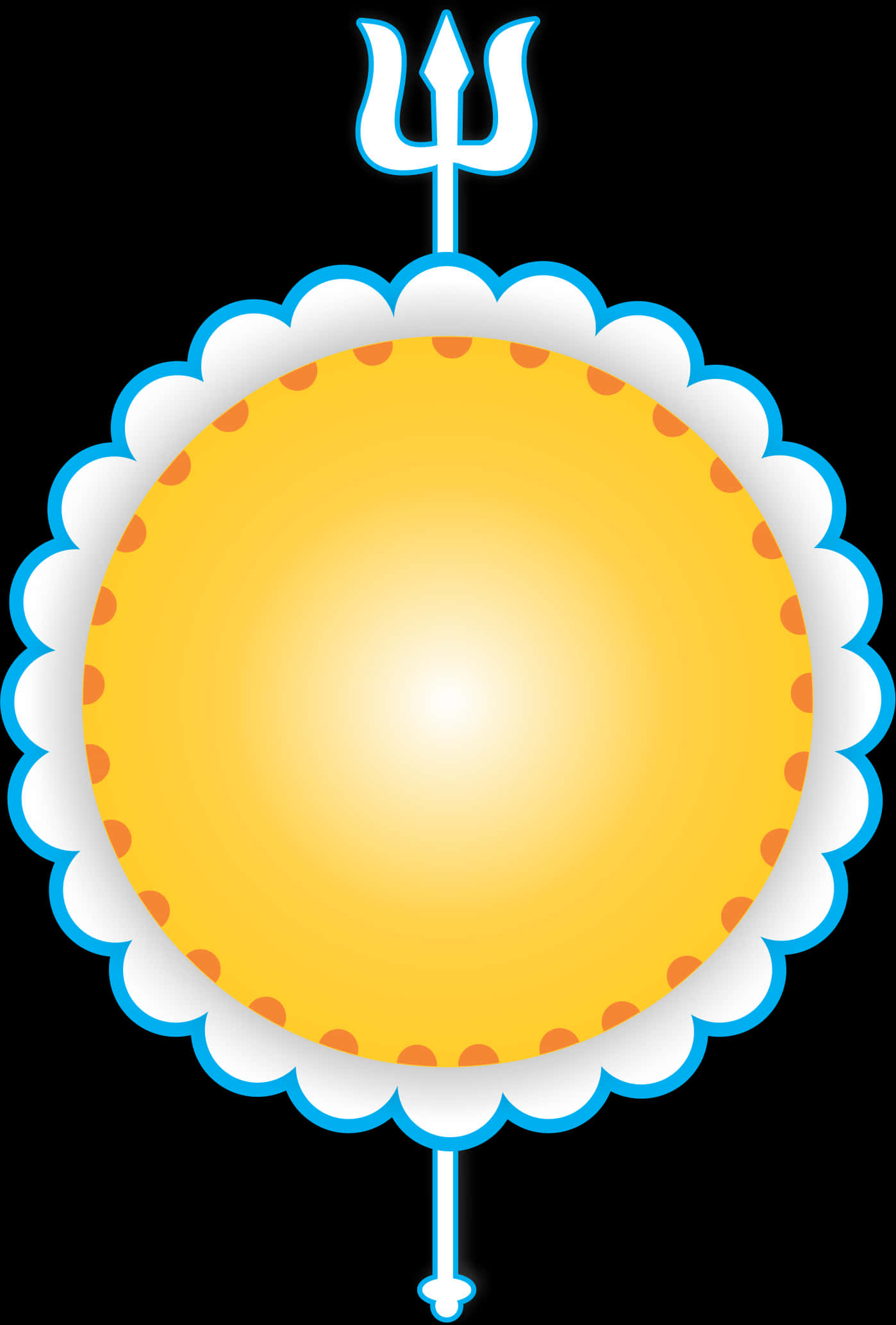 Trishul Emblem On Festive Background PNG