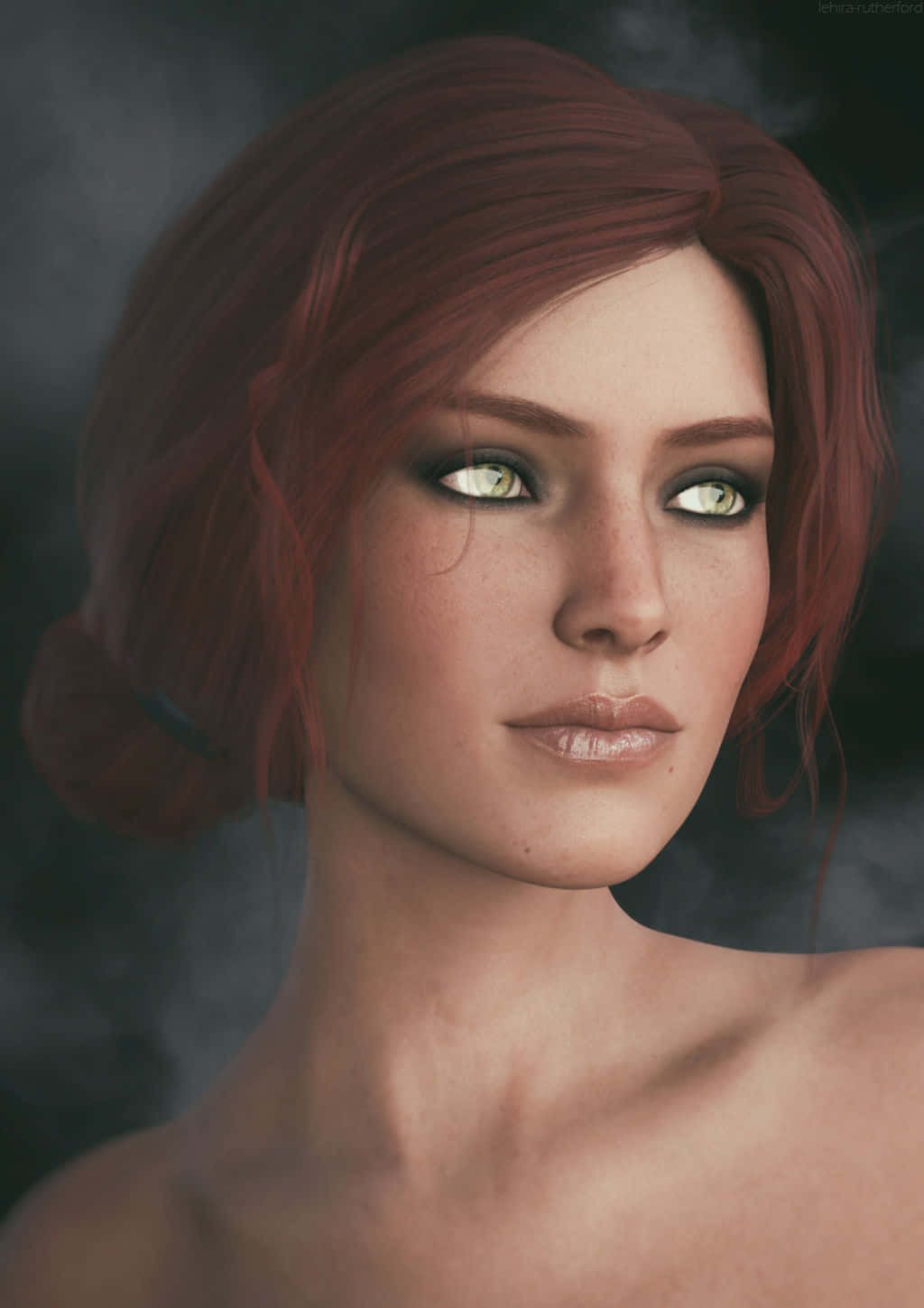 Triss Merigold In Thought - A Witcher Series Character Wallpaper