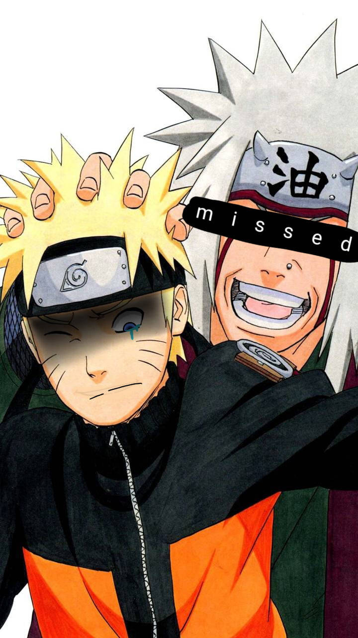 Trist Naruto Og Jiraiya Wallpaper