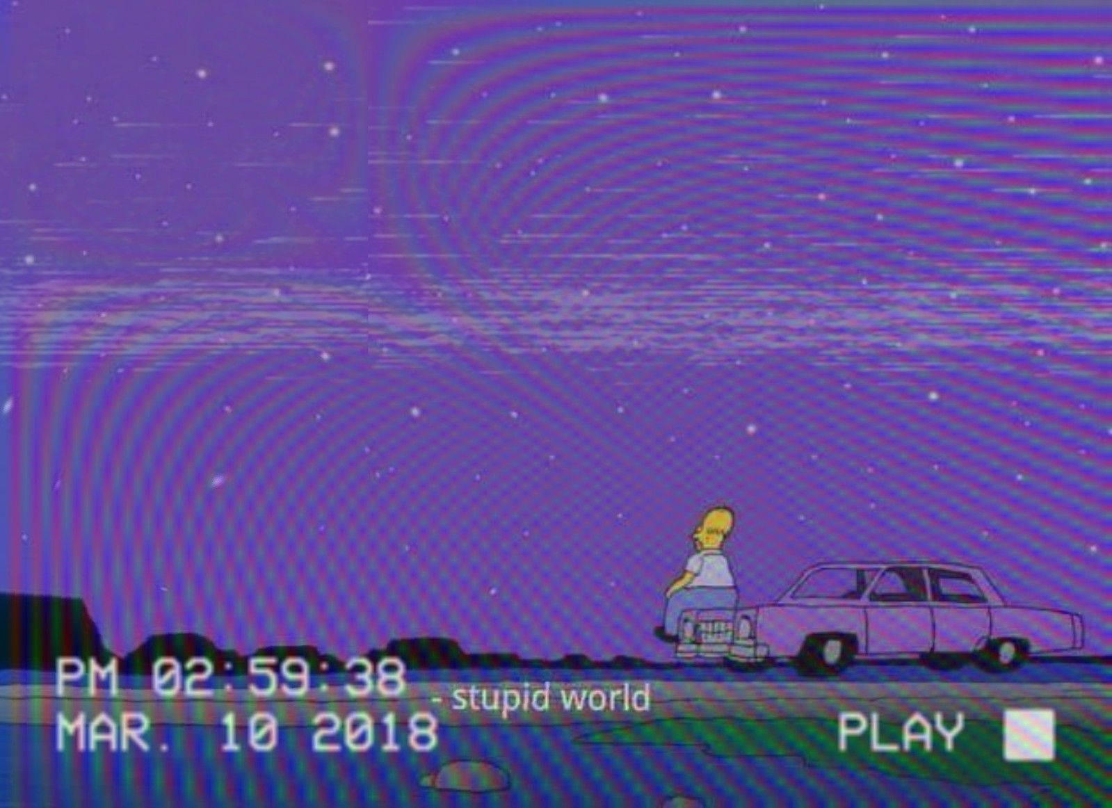 Triste Simpsons Vhs Sky Sfondo