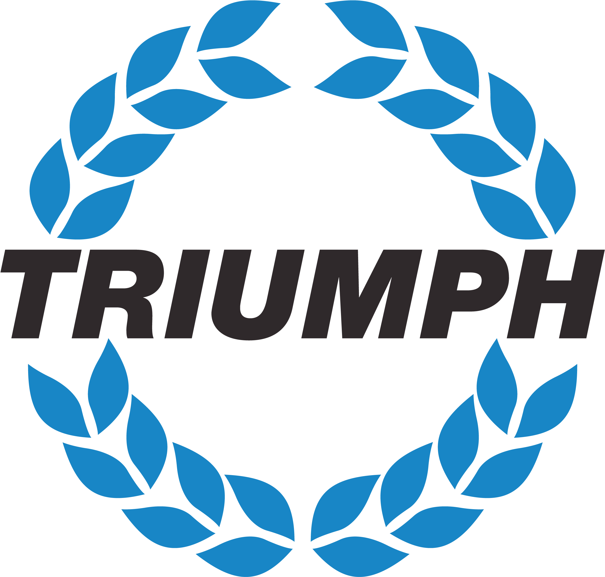 Triumph Logo Blue Wreath PNG