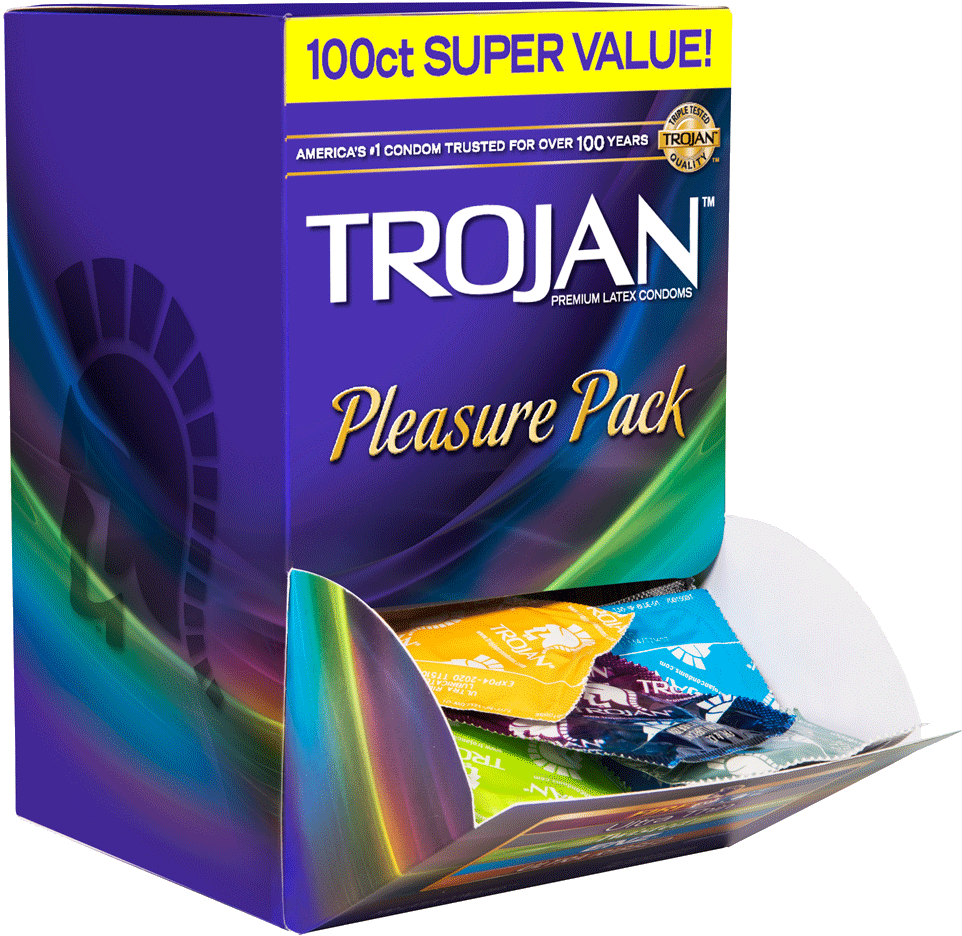 Trojan Condom Pleasure Pack Product Image PNG